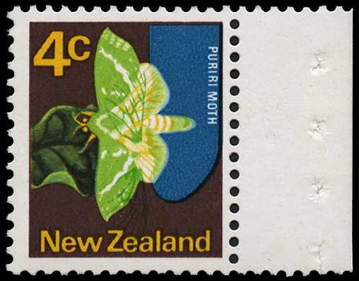 1973 unwatermarked 4ct Puriri Moth,...