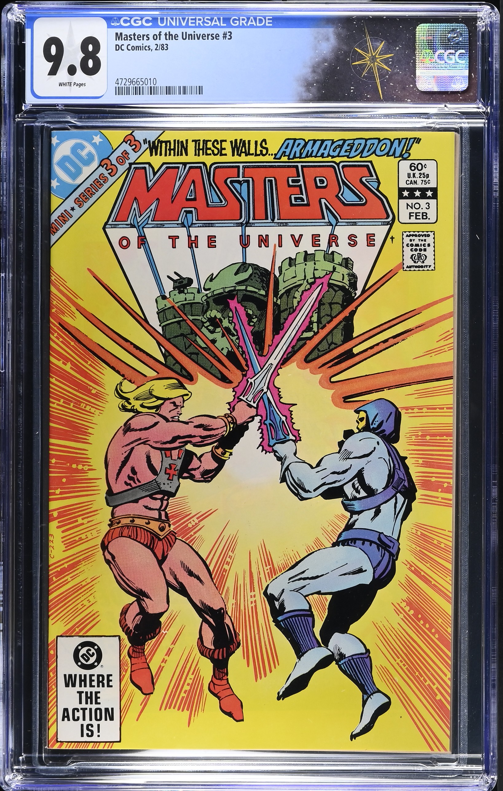 Masters Of The Universe #3 CGC 9.8 Highest Grade on the Census (DC Comics, 1983) White Pages