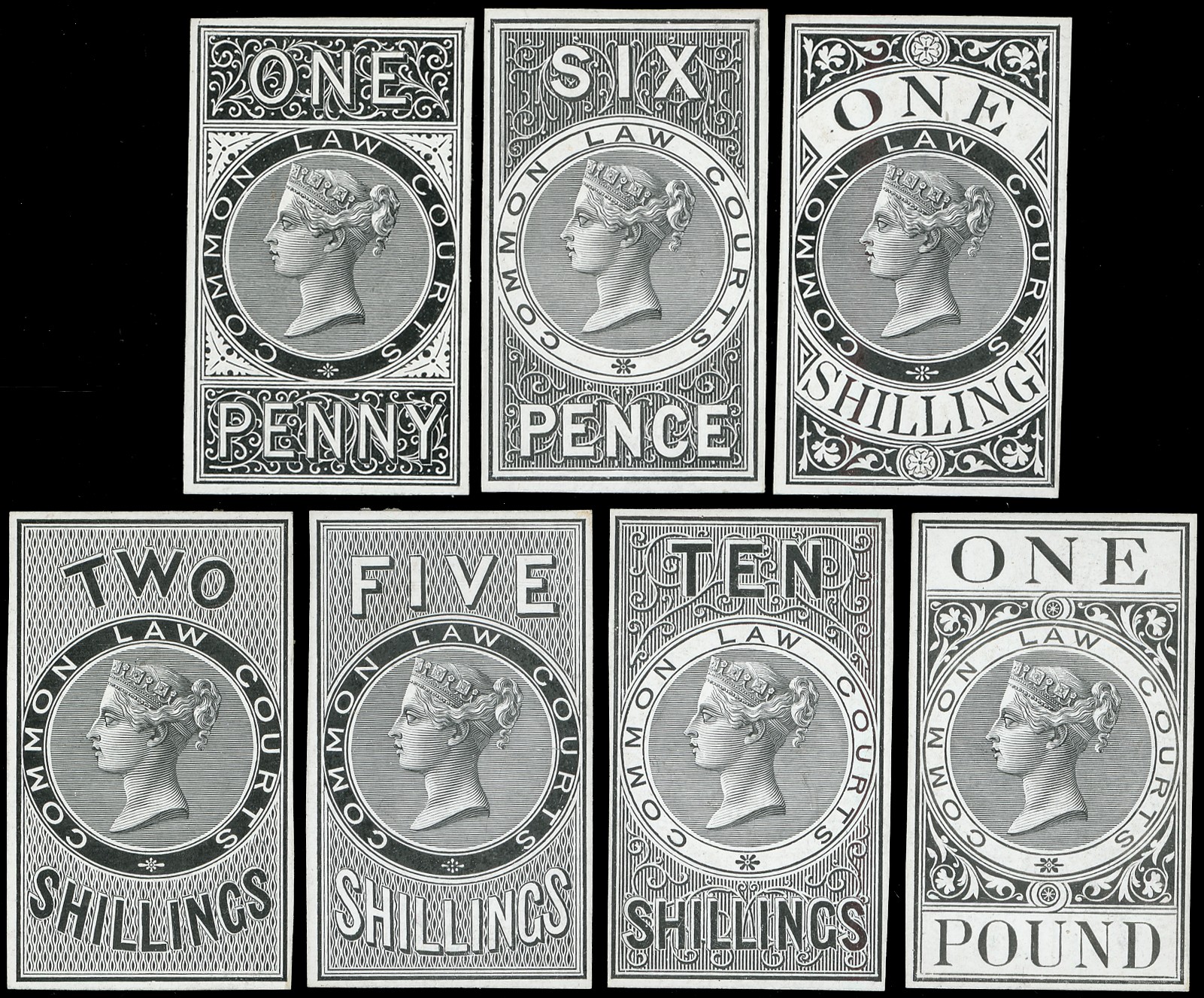 Common Law Courts: 1865 1d to £1 complete...