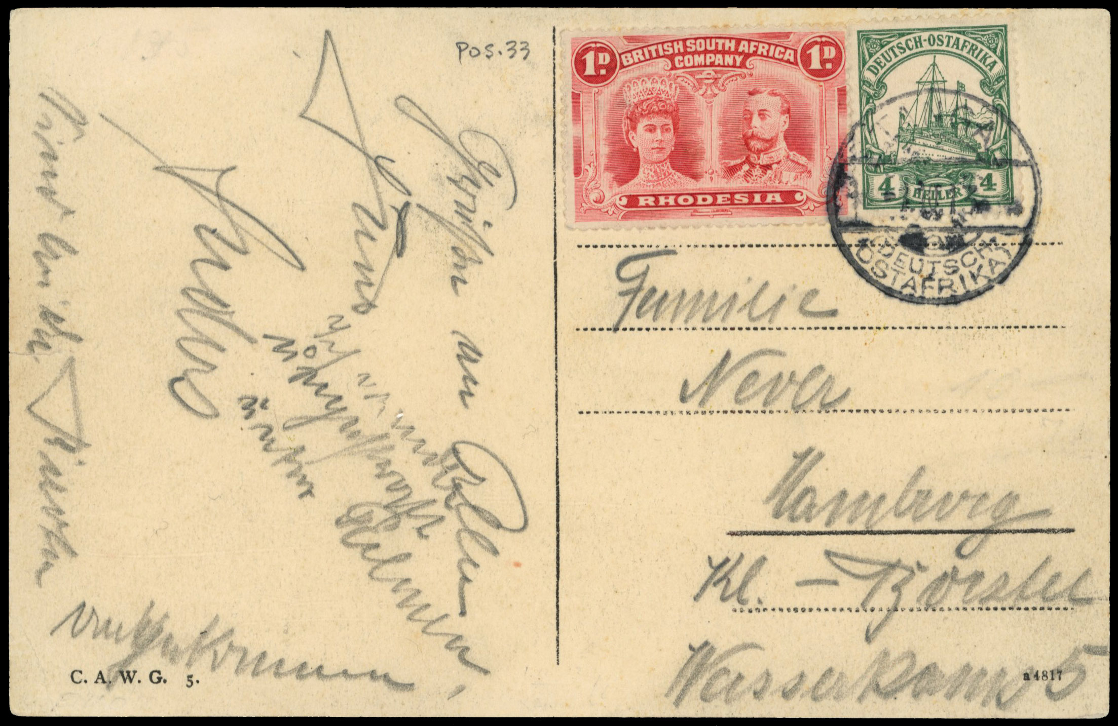 1d carmine together with Deutsche Ostafrika 4h on ppc