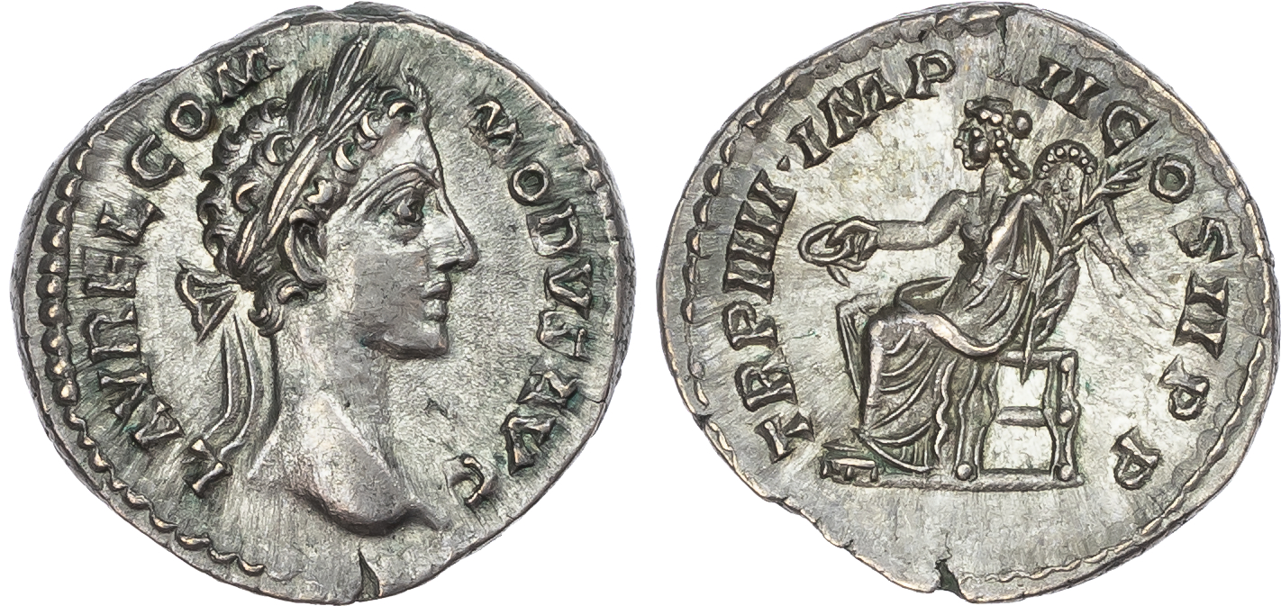 Commodus (AD 177-192) AR Denarius, Rome, AD 179, 3.52g. 