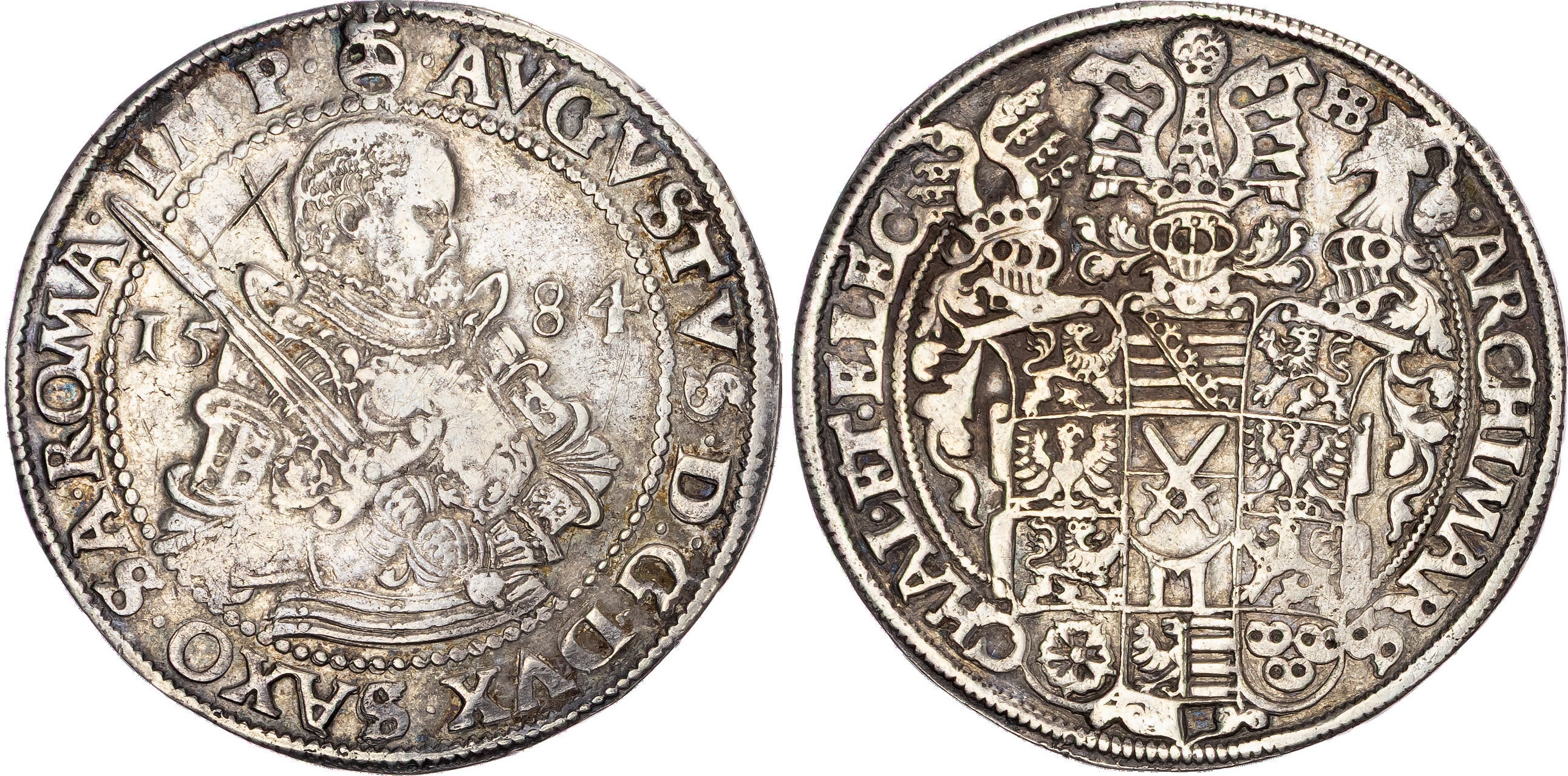 Germany, Saxony, August (1553-1586), silver Taler, 1584