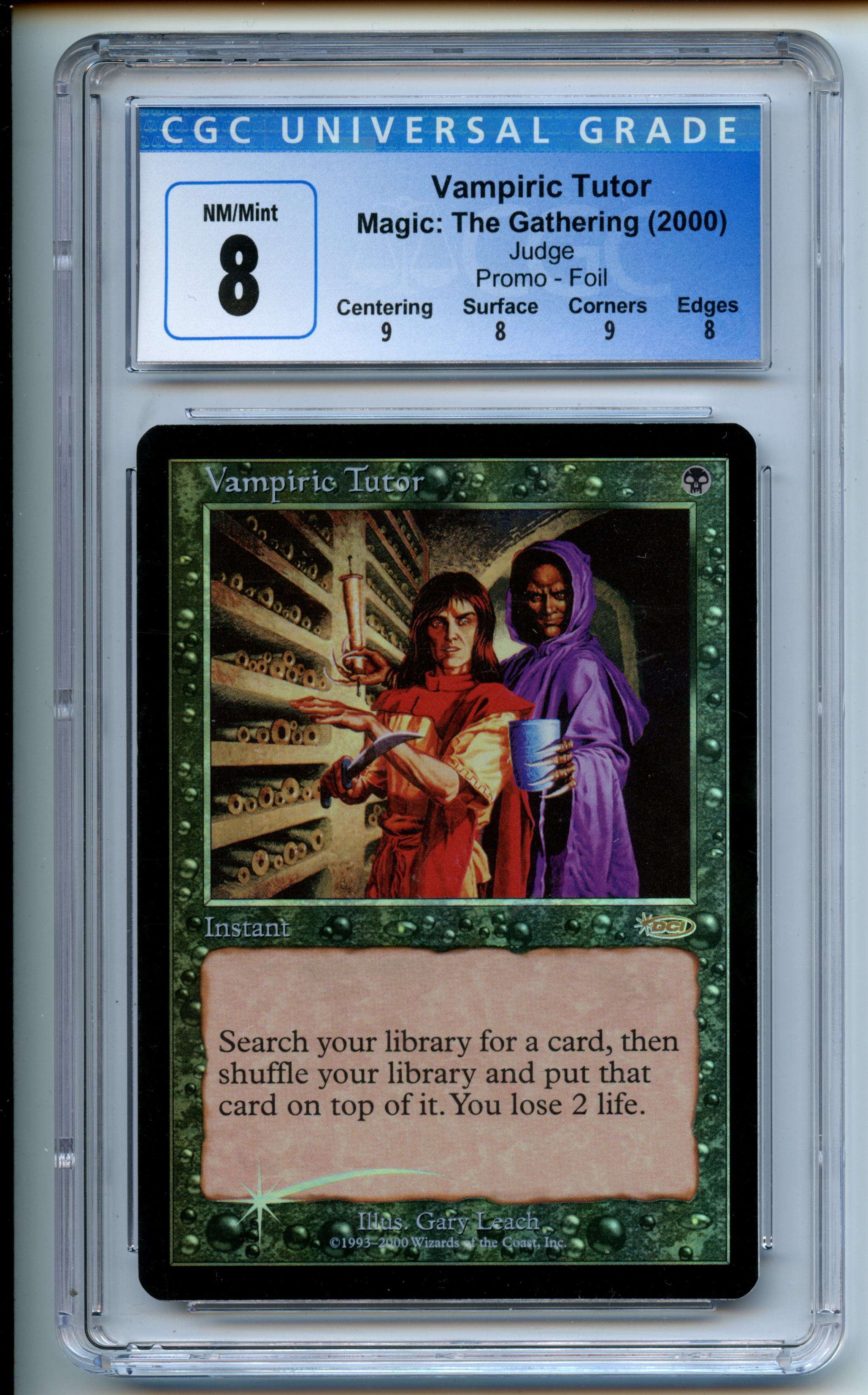 Magic The Gathering - Vampiric Tutor FOIL - Judge Promo - CGC 8
