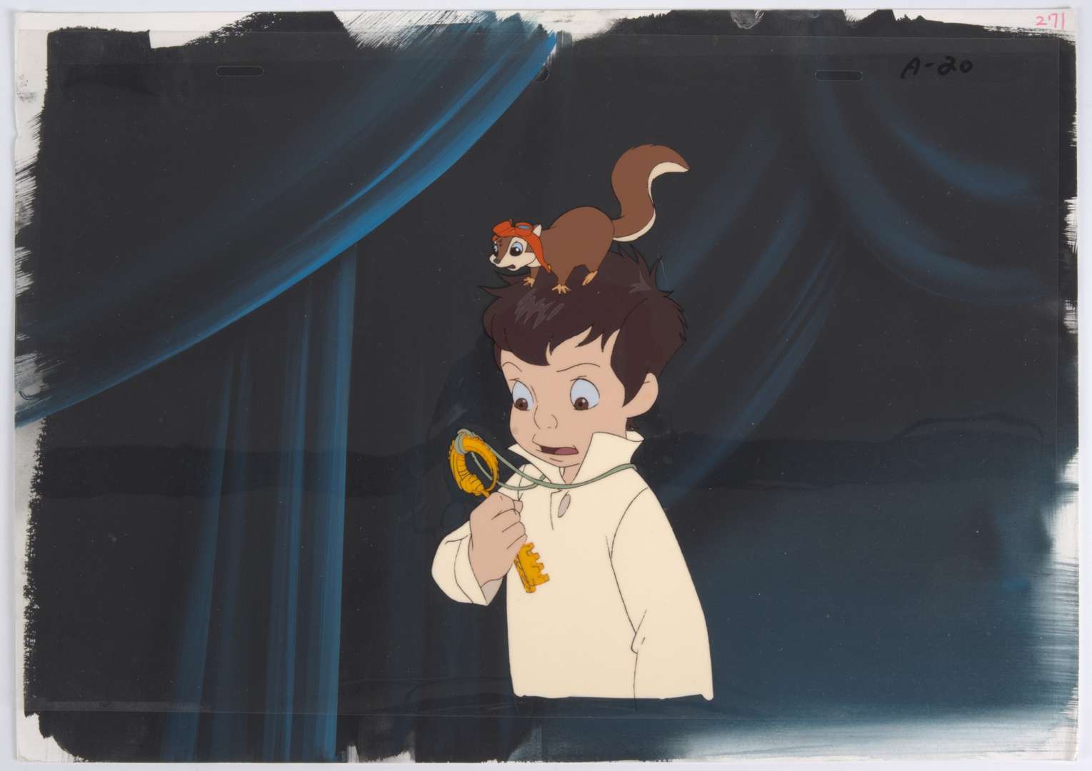 Little Nemo Adventures In Slumberland Original Hand Painted Production Cel and Background (Tokyo Movie Shinsha 1989) Total 3