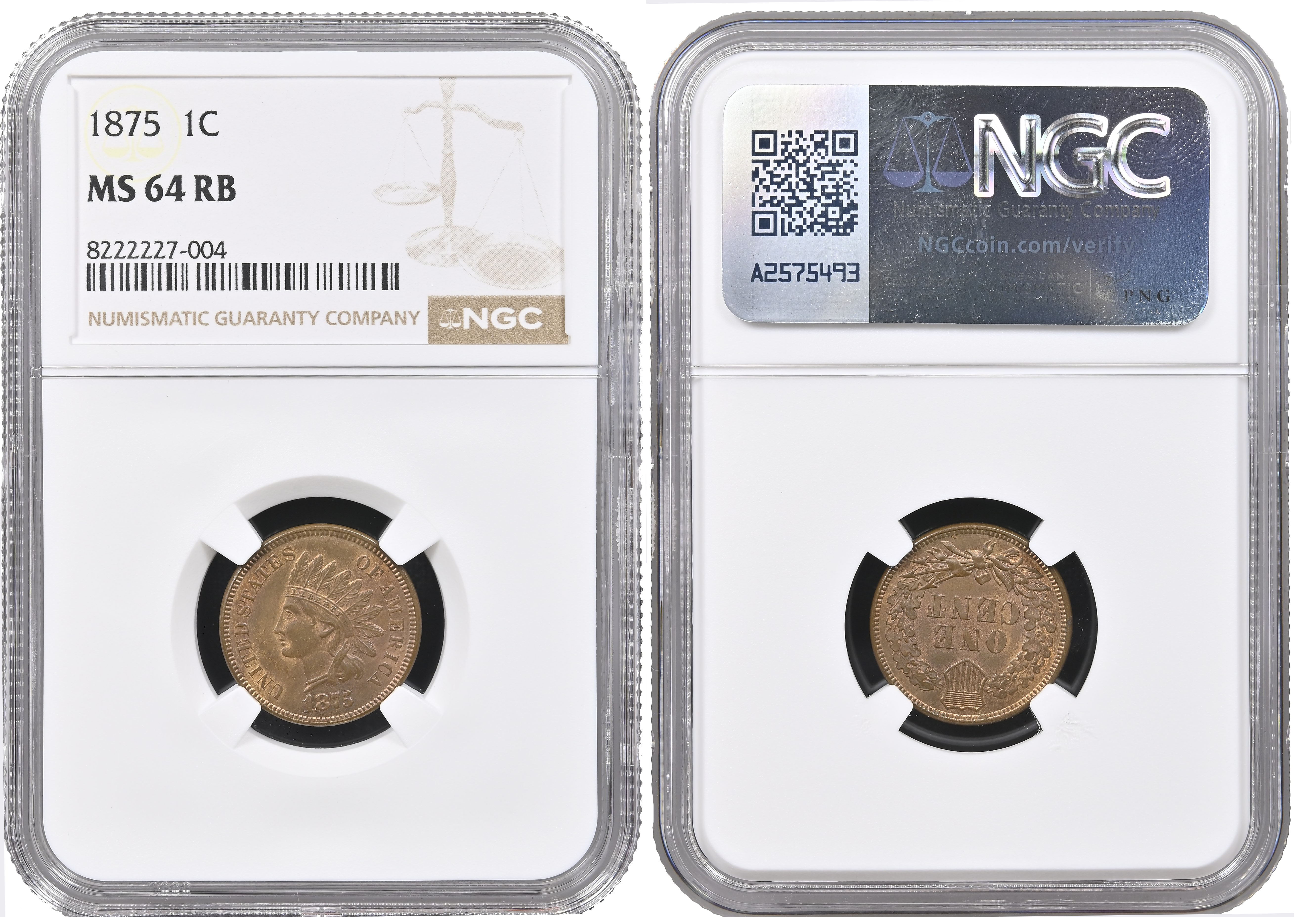 USA, Indian Head bronze Cent, 1875