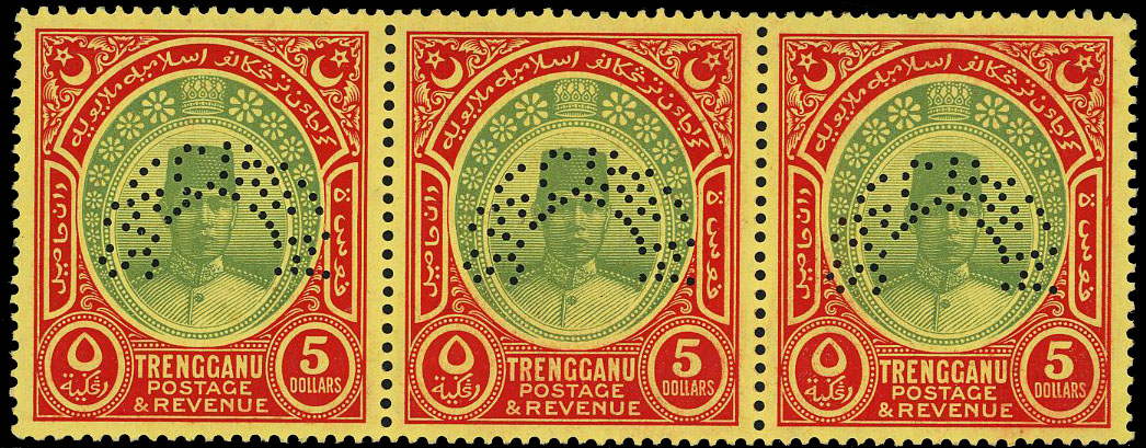 Trengganu SG 44 Specimen strip