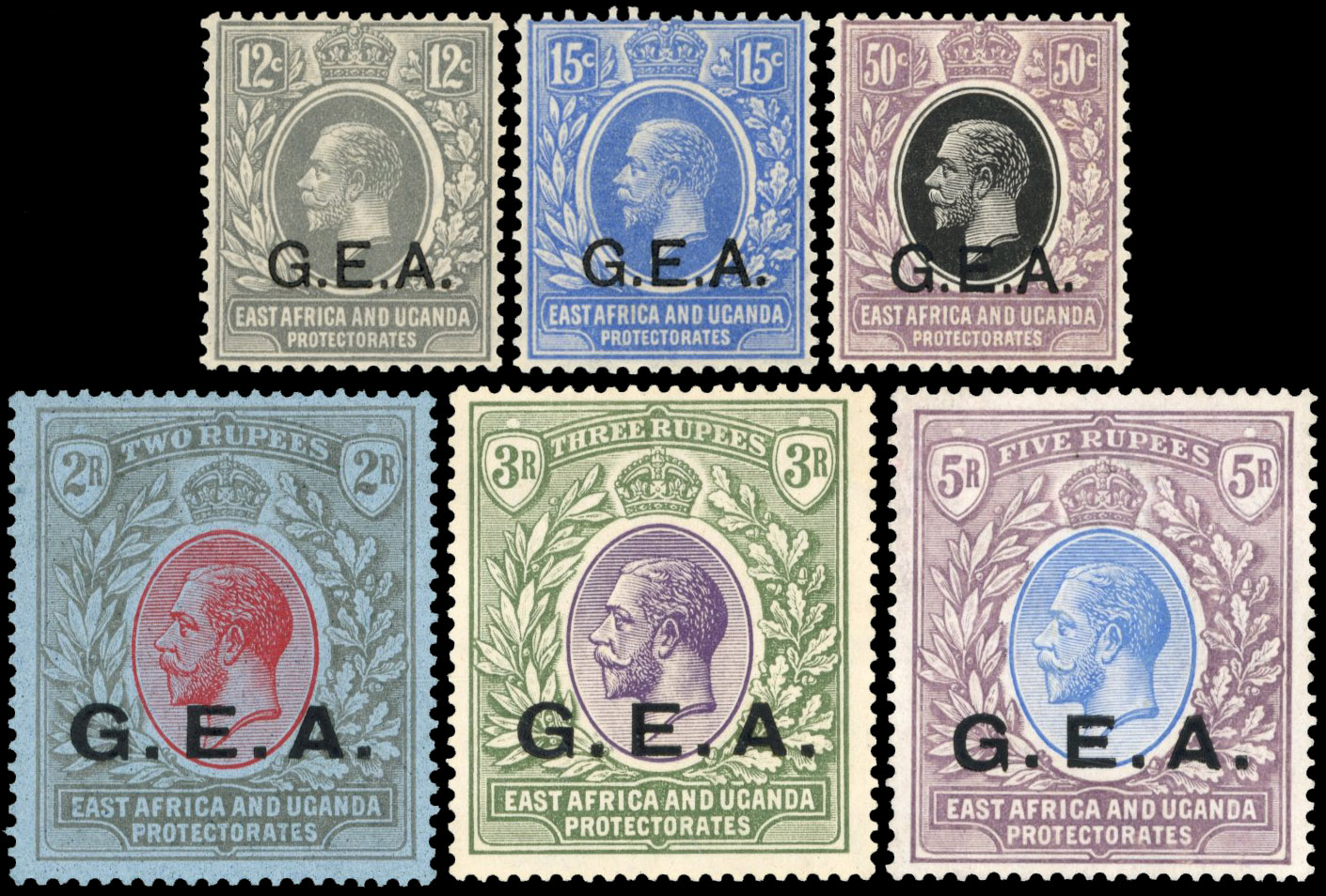Tanganyika SG 63-8 1921 set mint