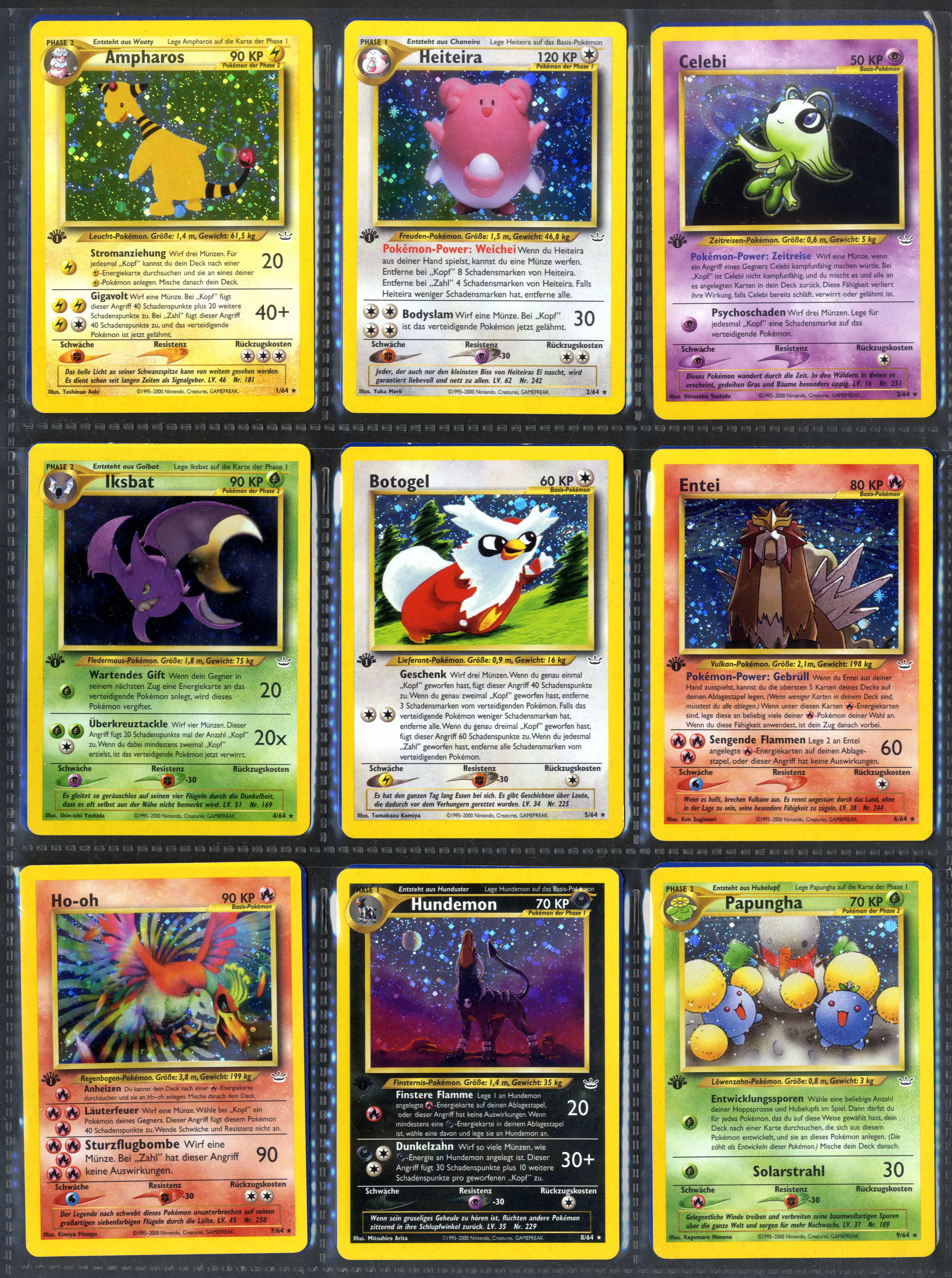 Pokémon TCG - 1st Edition Neo Revelation Complete Set - German -  66/64