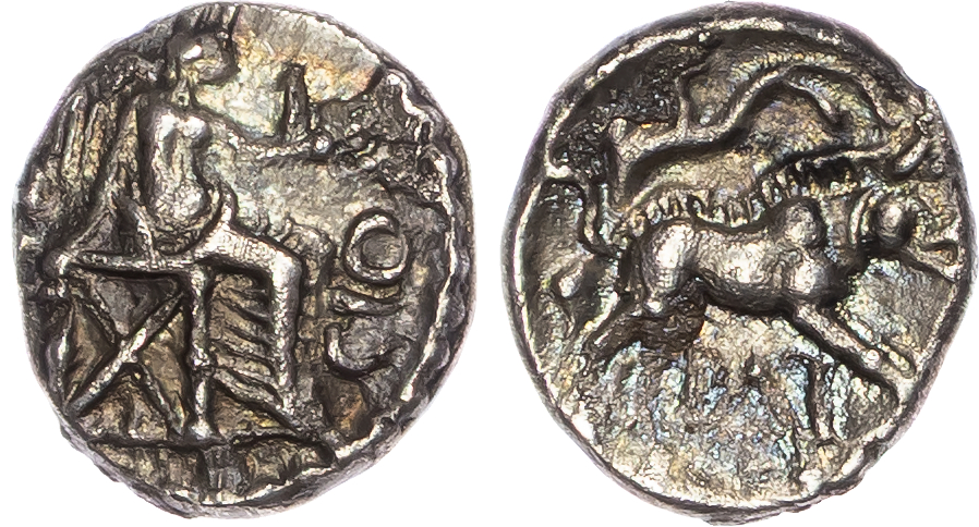 Atrebates and Regini, Epaticcus (c. AD 20-40) AR Unit, ‘Victory’ type, 1.22g.