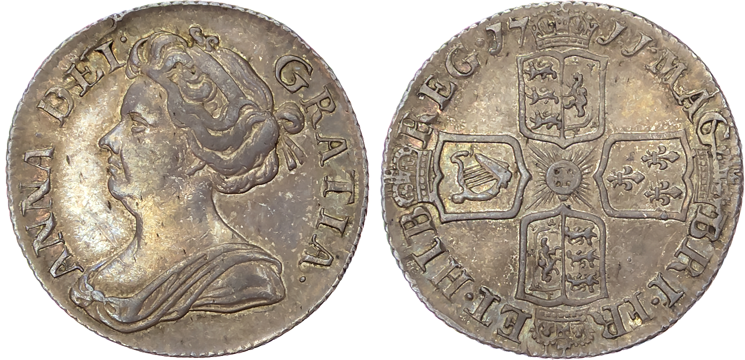 Anne (1702-1714), Post Union, AR Sixpence, 1711.