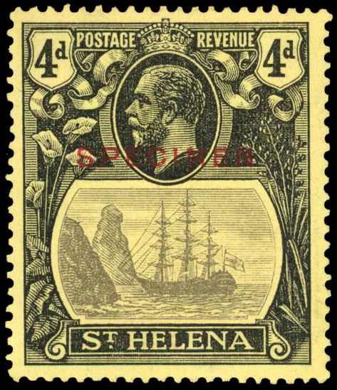 St Helena SG 92as Broken Mast Specimen