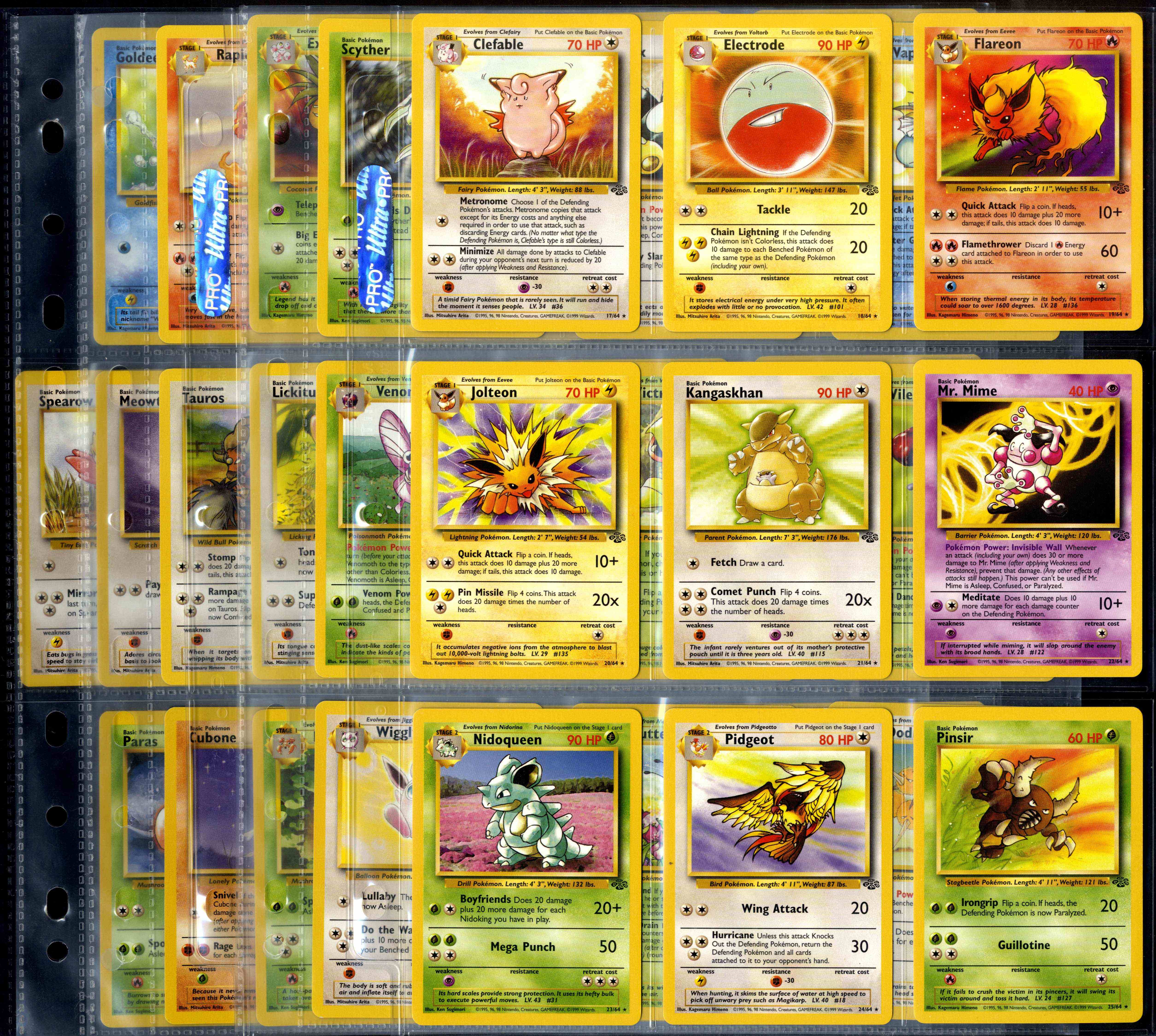 Pokémon TCG - Jungle Partial Complete Set - Unlimited.