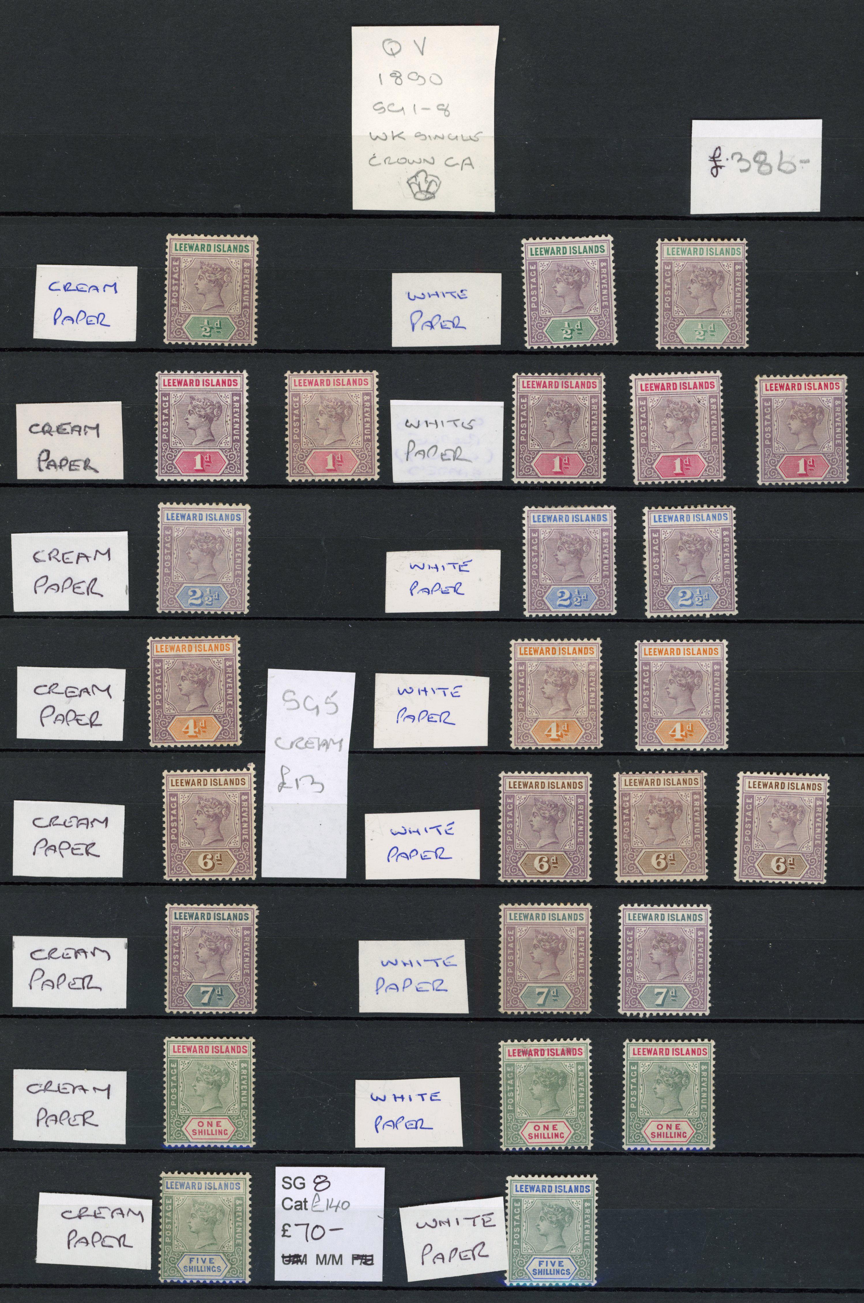 Leeward Islands 1890-1954 collection mint