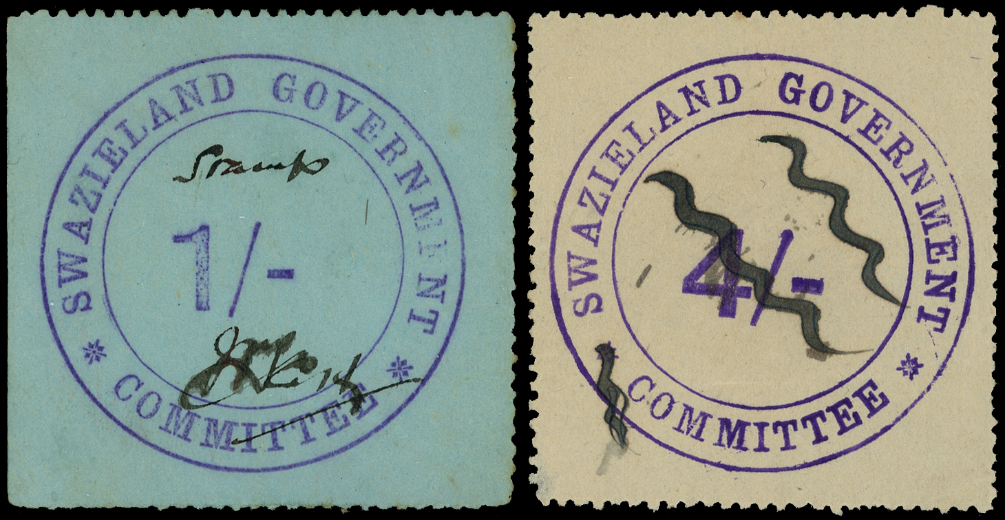 1890-1977 collection (72) on stocksheets comprising 1890 handstamped...