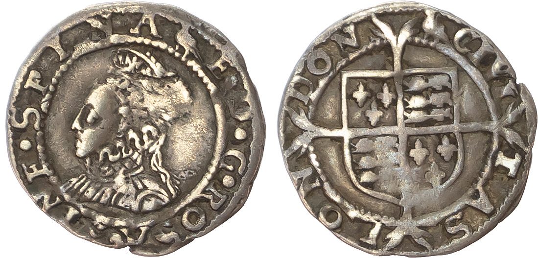 Elizabeth I (1558-1603). AR Penny [3].