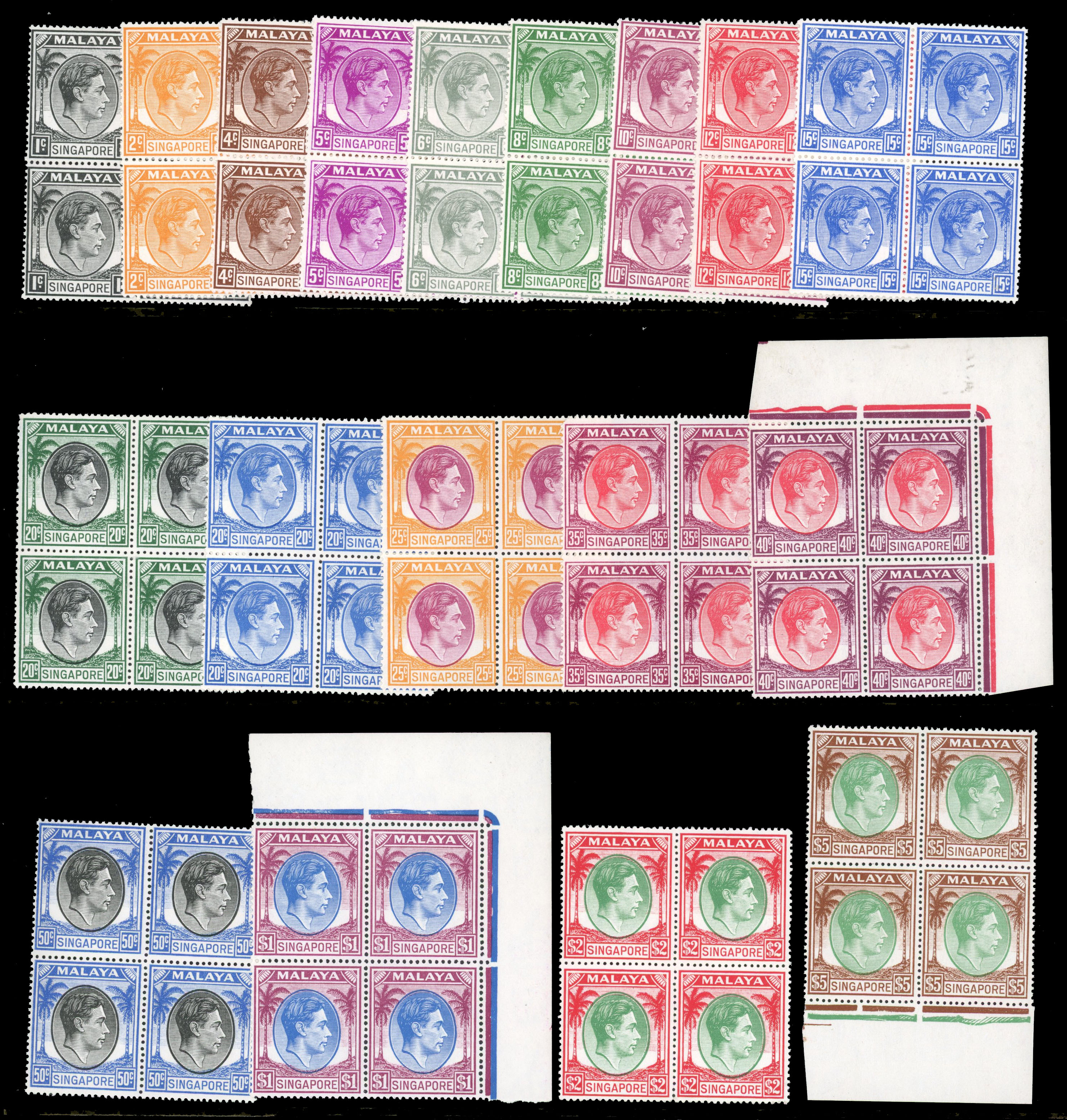 Singapore SG 16-30 blocks mint