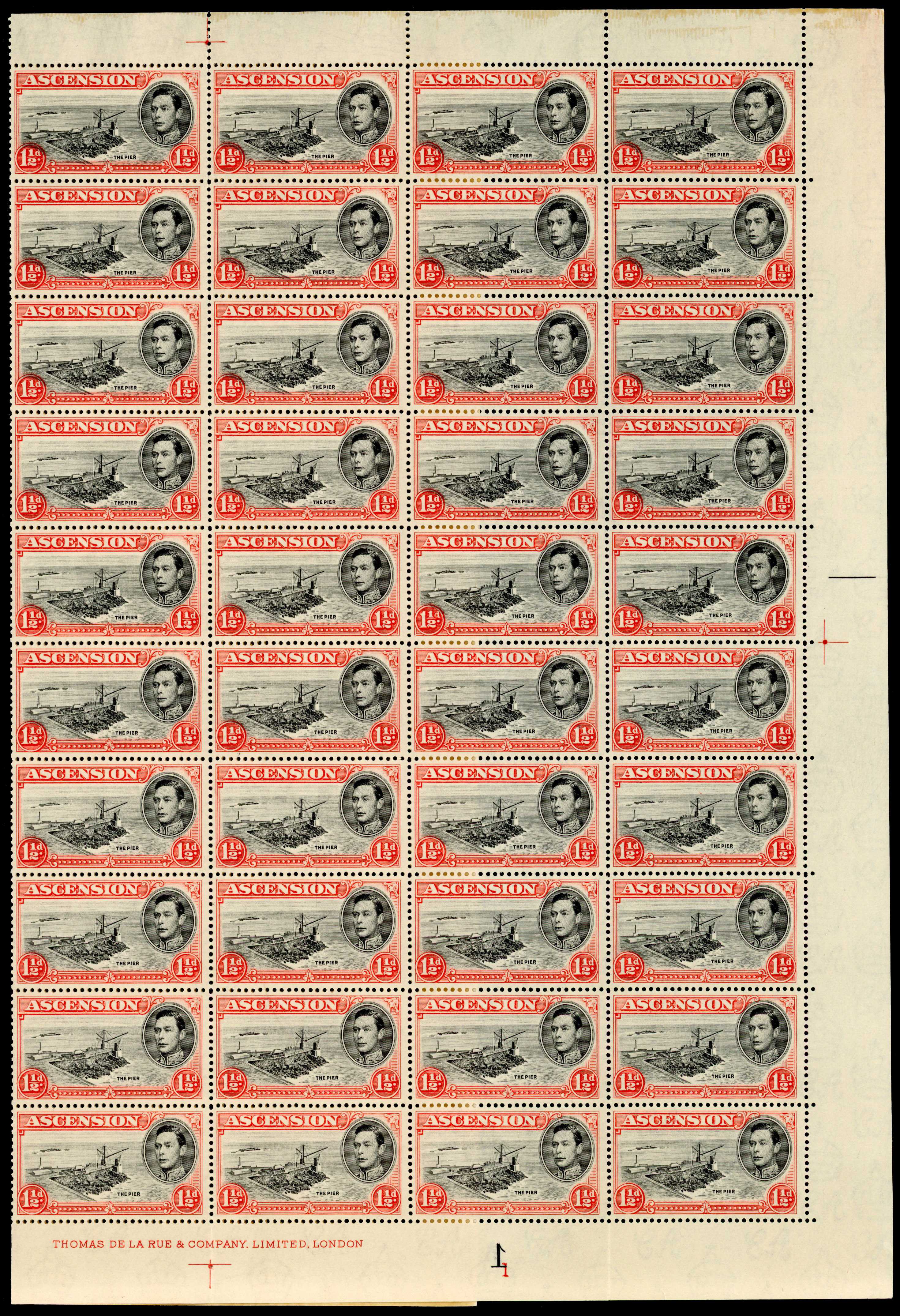 Ascension SG 40, a sheet mint