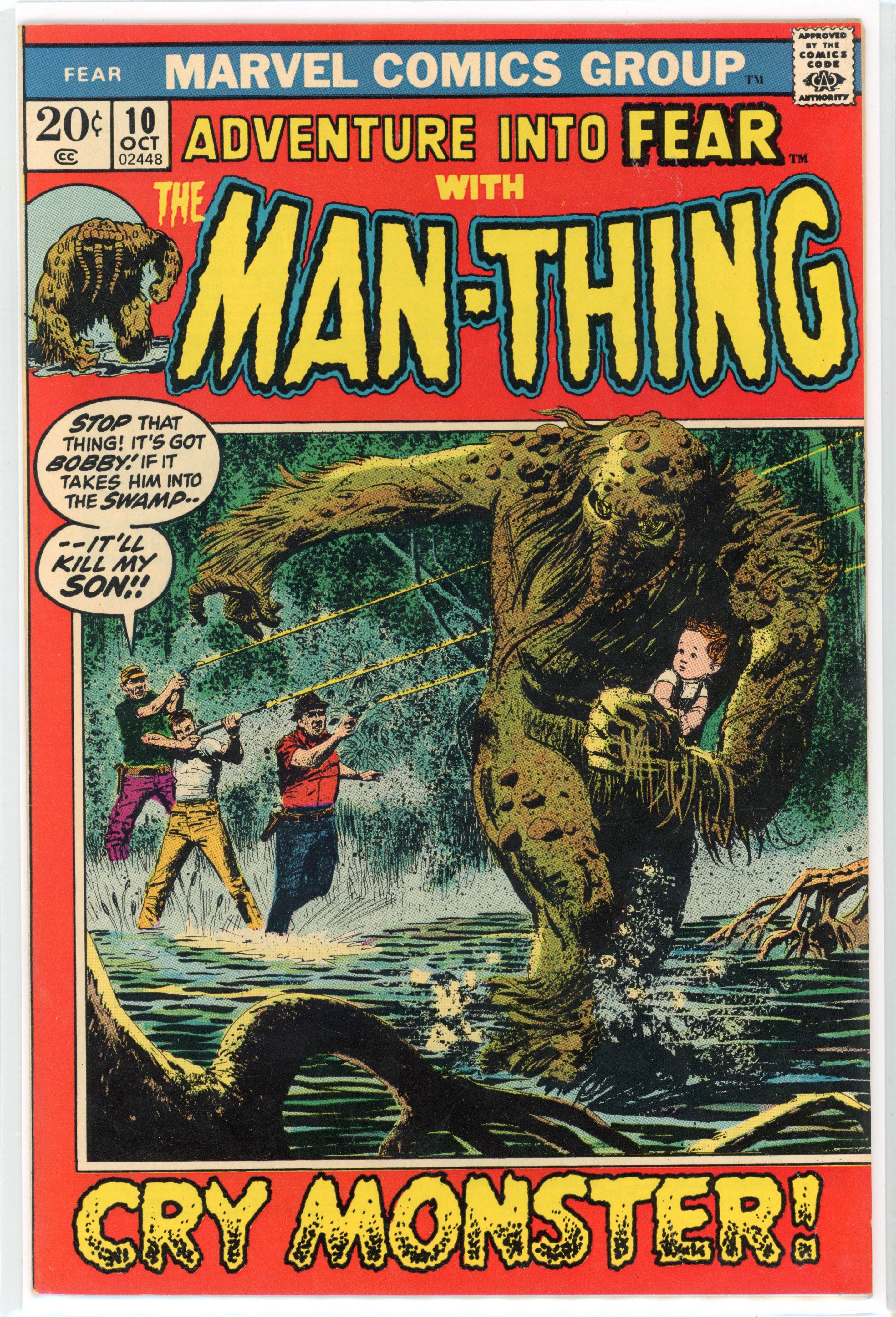 †Fear #10 (Marvel Comics, 1972) Man-Thing begins his first solo series