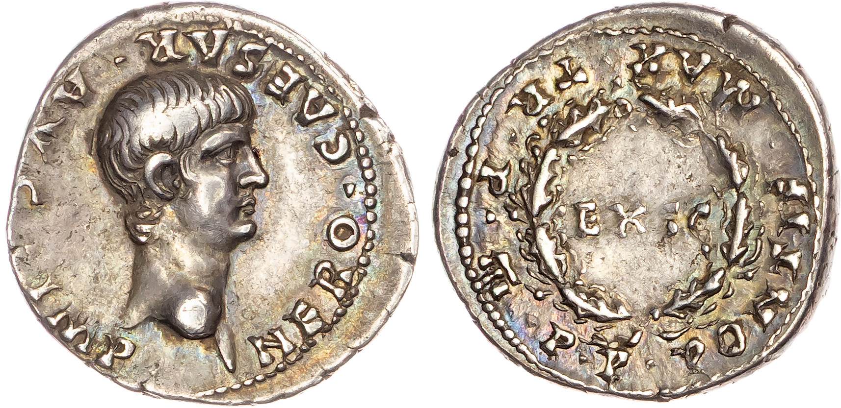 Nero (AD 54-68) AR Denarius, Rome, AD 56-57, 3.68g.
