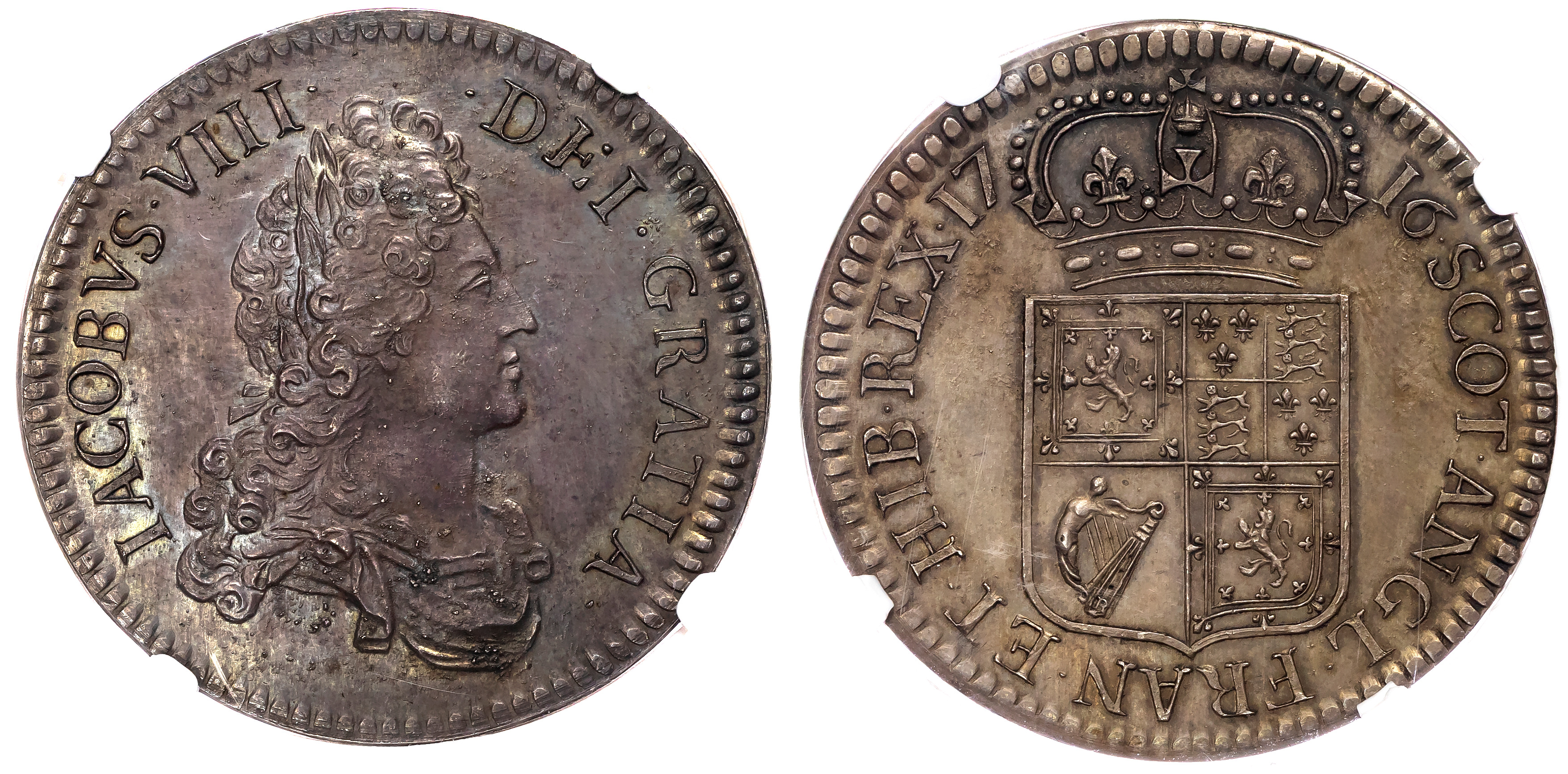 Scotland, James VIII, AR Pattern Restrike Crown, dated 1716 (struck 1828 by Matthew Young).