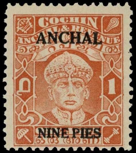 1942-1944 ANCHAL/NINE PIES (Type 22) on...