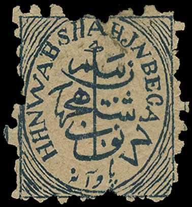 1884 ½a blue-green with R5/4 NWAB and JN,...