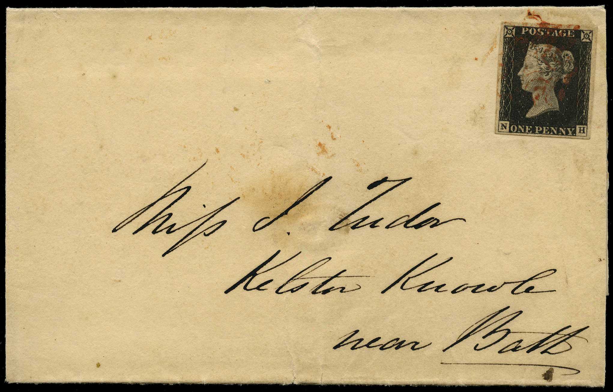 1840 two entire letters one addressed to Bath...