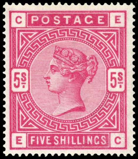 1883-84 5s rose (EC), fine large part og. Lovely fresh colour