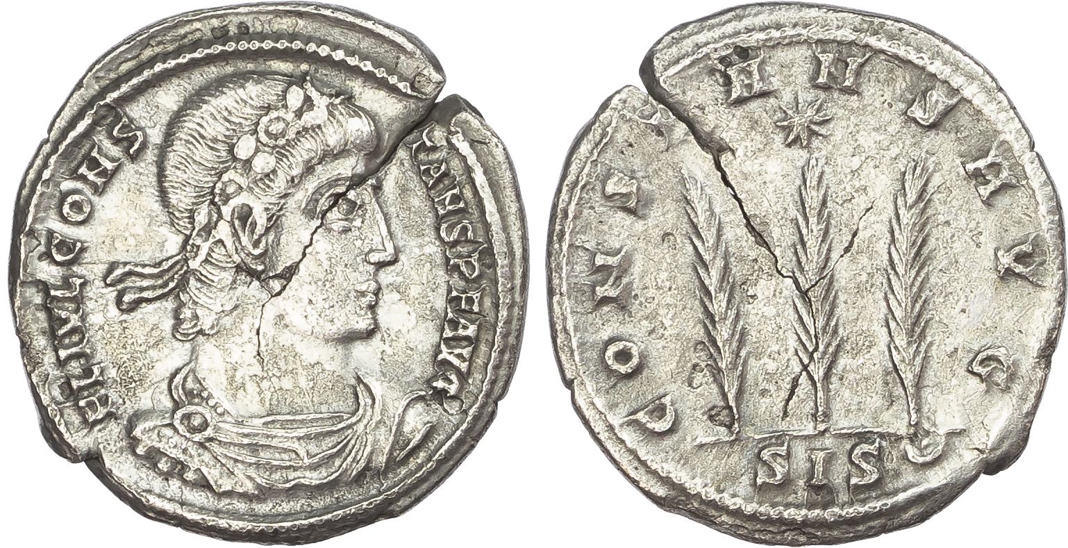 Constans (AD 337-350) AR Siliqua, Siscia, AD 337-340, 3.17g.