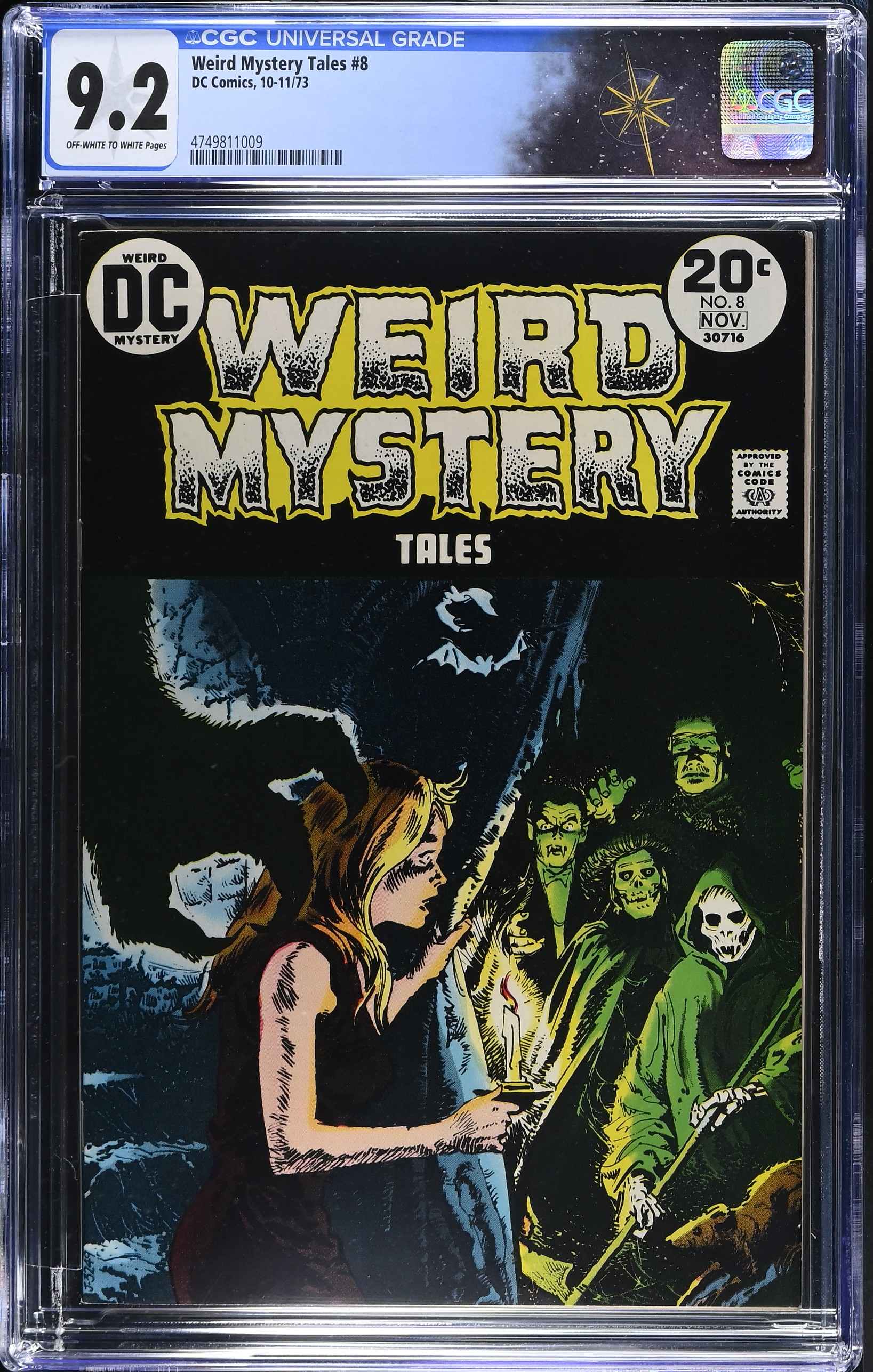 Weird Mystery Tales #8 CGC 9.2 Cover by Luis Dominguez (DC Comics, 1973) Off-White to White Pages