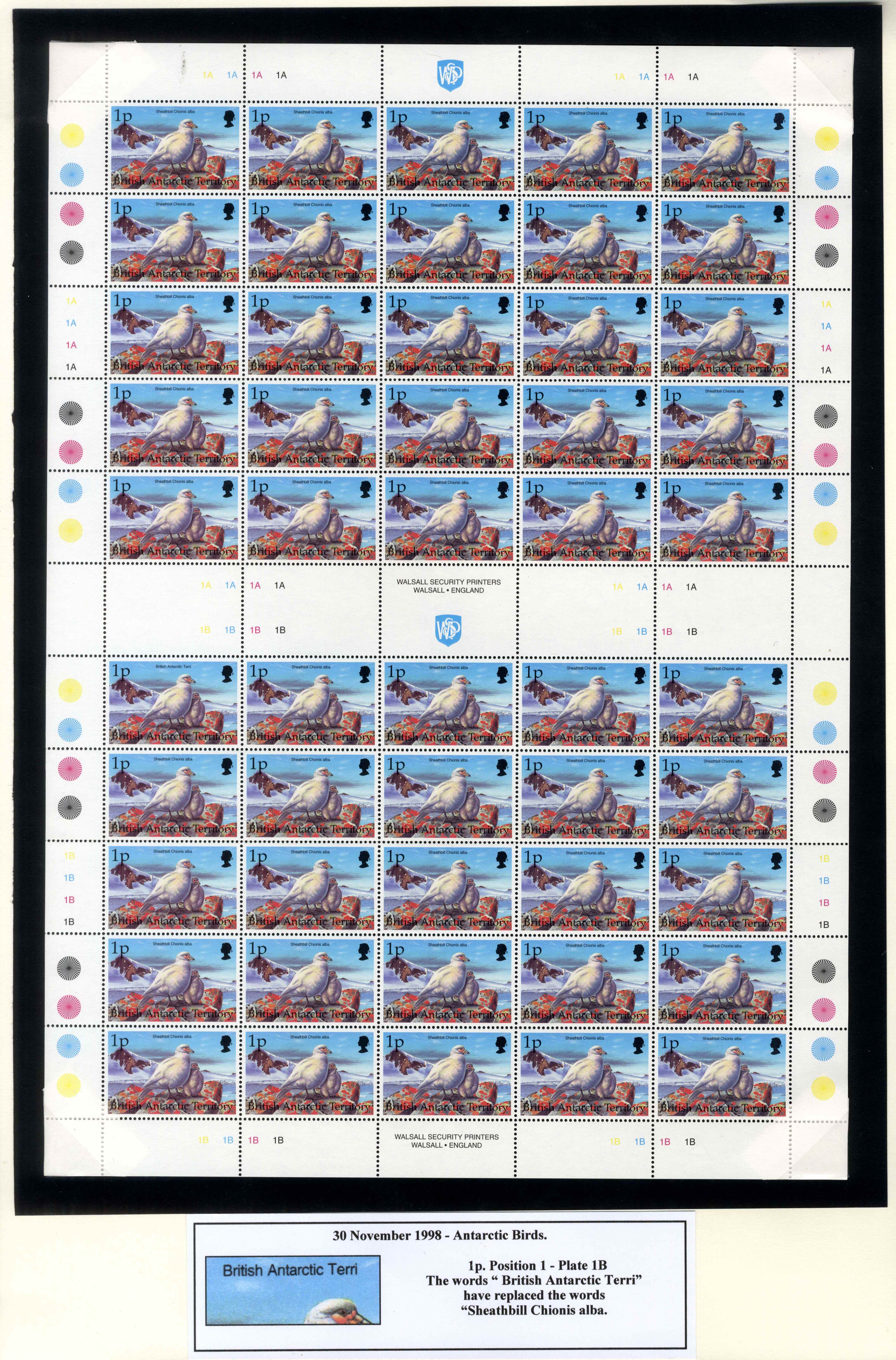 BAT SG 290a in sheet mint