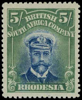 1913-7 5/- Head Die II, perf 15. Large part...