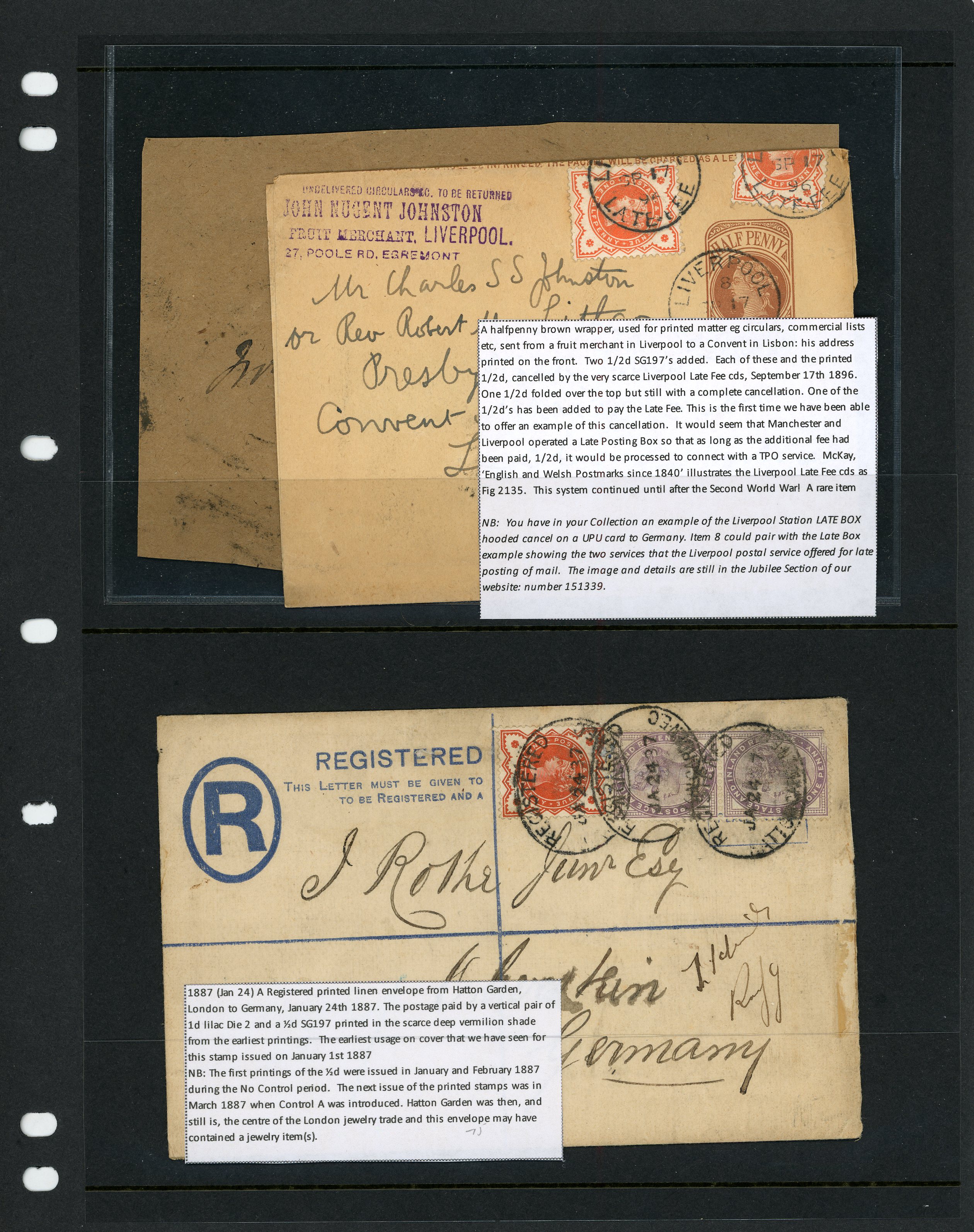 Postal History. 1887 Jubilee eight...
