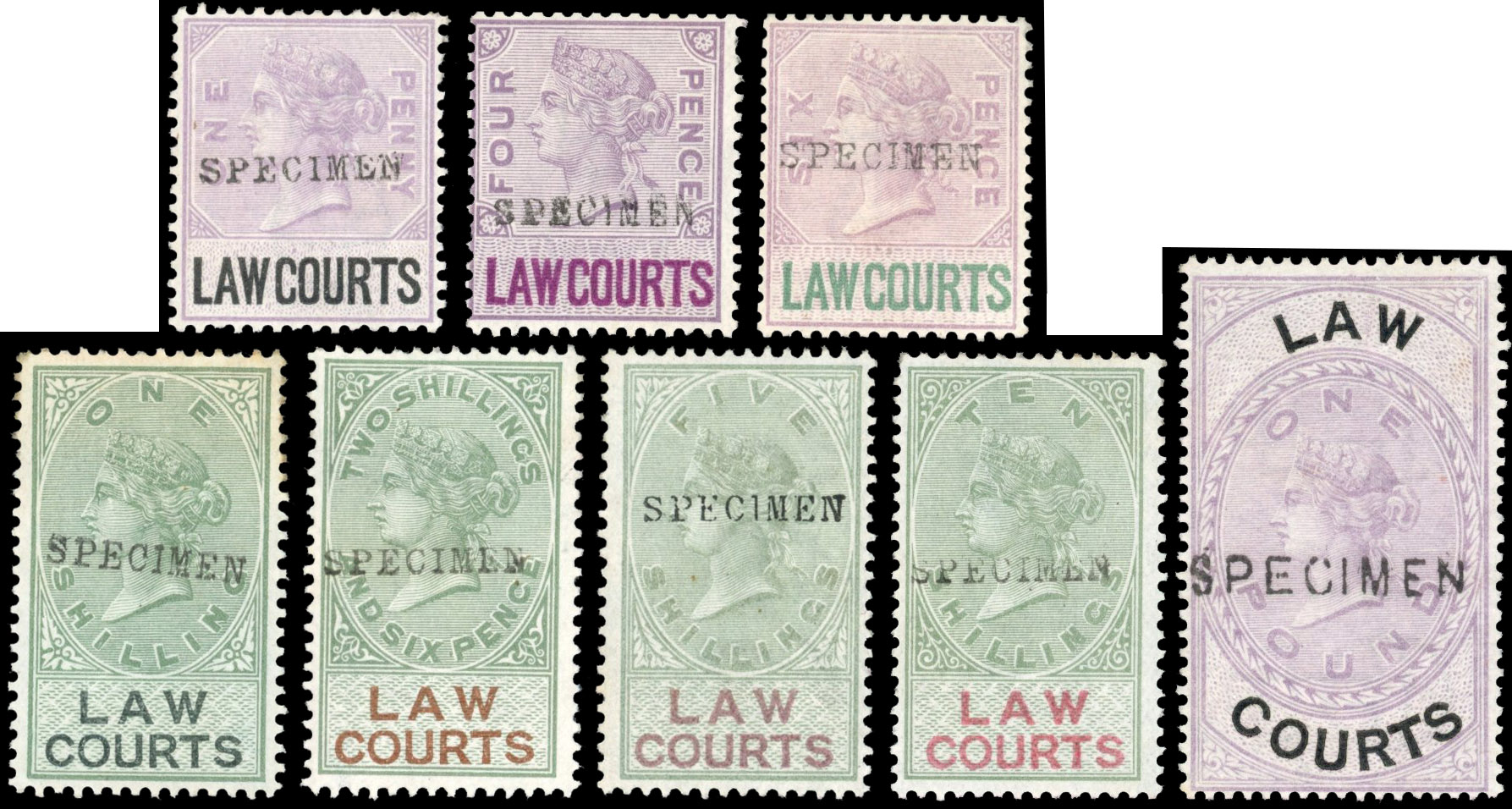 GB Law Courts 1882 Specimen part set