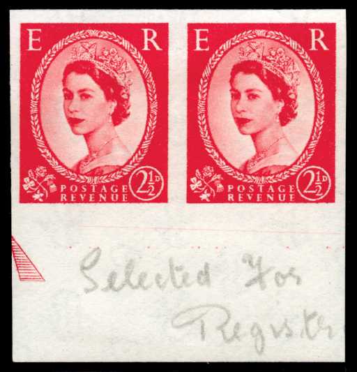 1960 2½d carmine-red (Wmk. Crowns Sideways,...