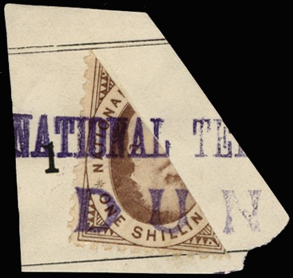 1884 1s Brown "National Telephone Company". Very fine...
