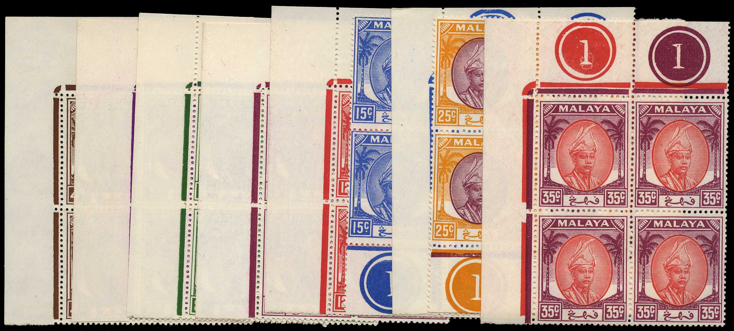 1950-6 small Plate block group, unmounted...