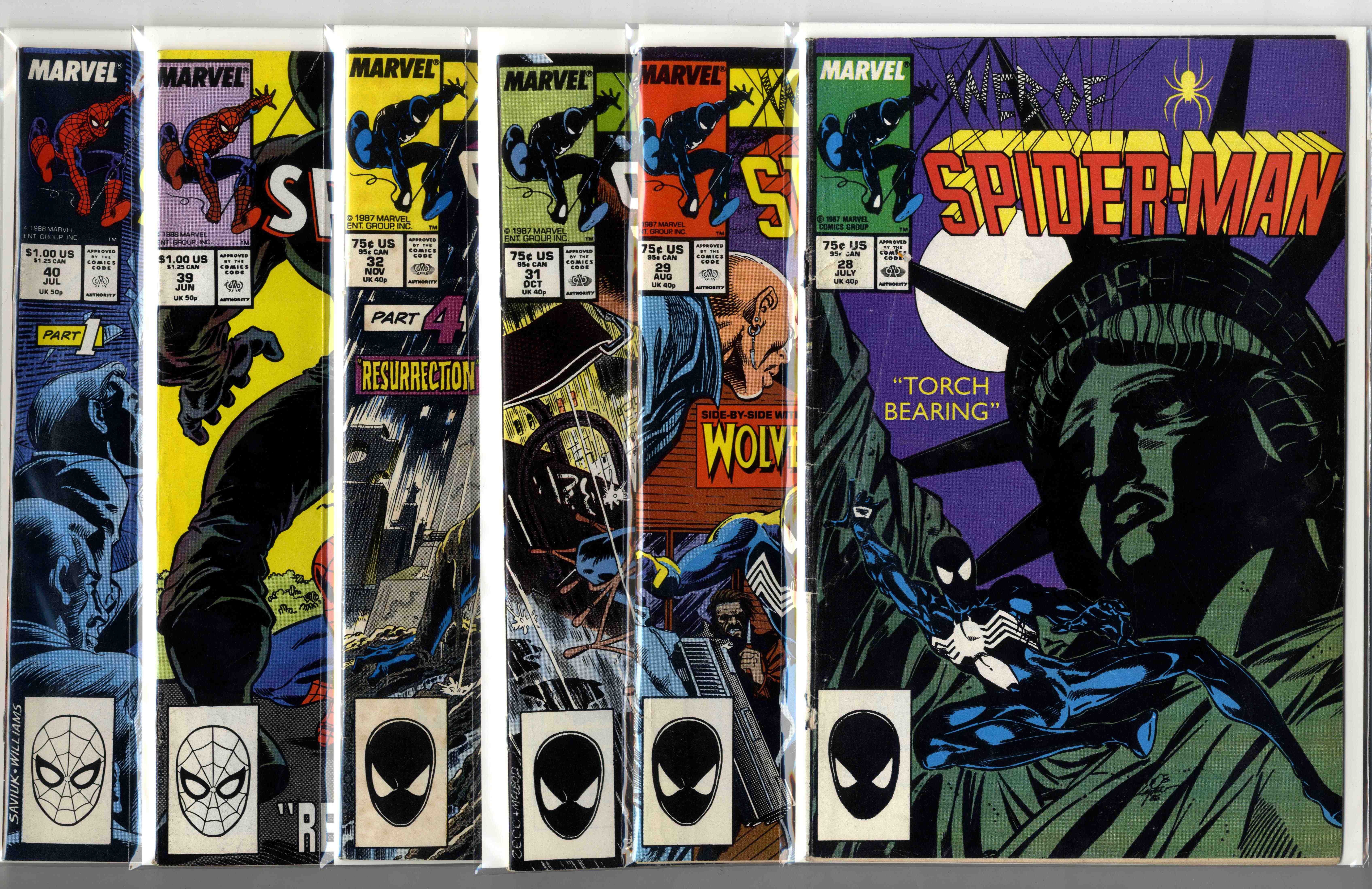 Web Of Spider-Man (Marvel Comics, 1987-1990) Bundle of 22 Issues