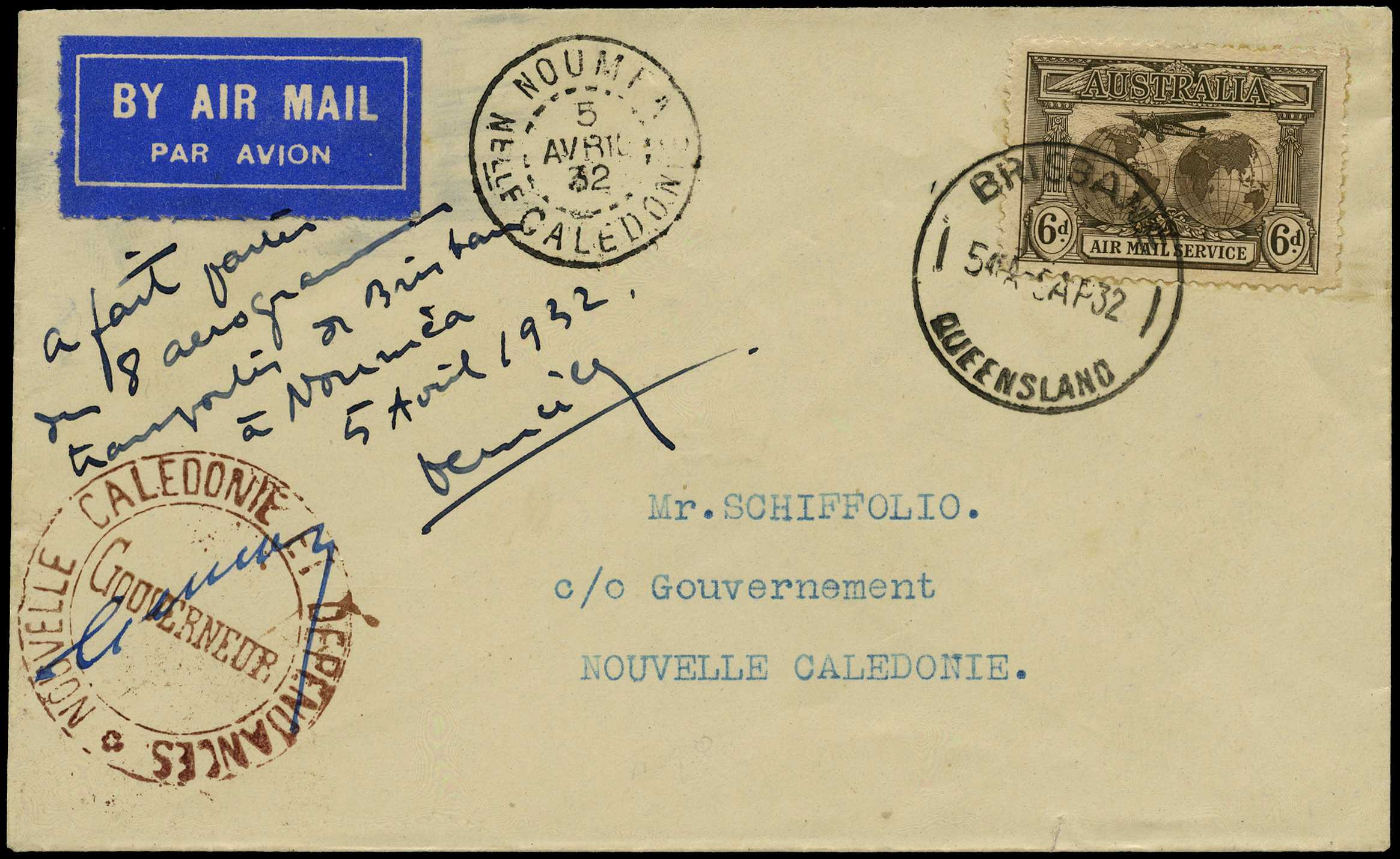 AUSTRALIAN FLIGHT COVERS: 1932 Australia to...