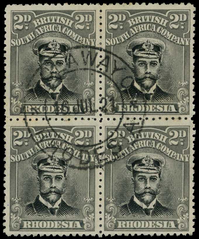 1917-20 2d Head Die IIIA, perf 14. Used block...