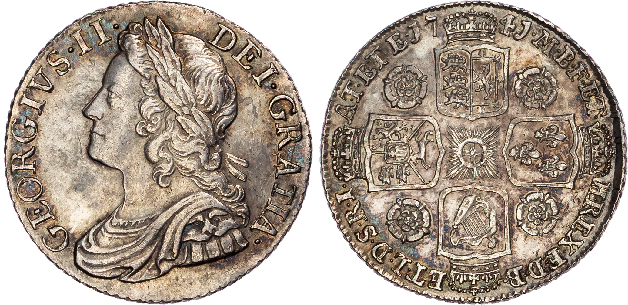 George II (1727-1760), 1741 Shilling.