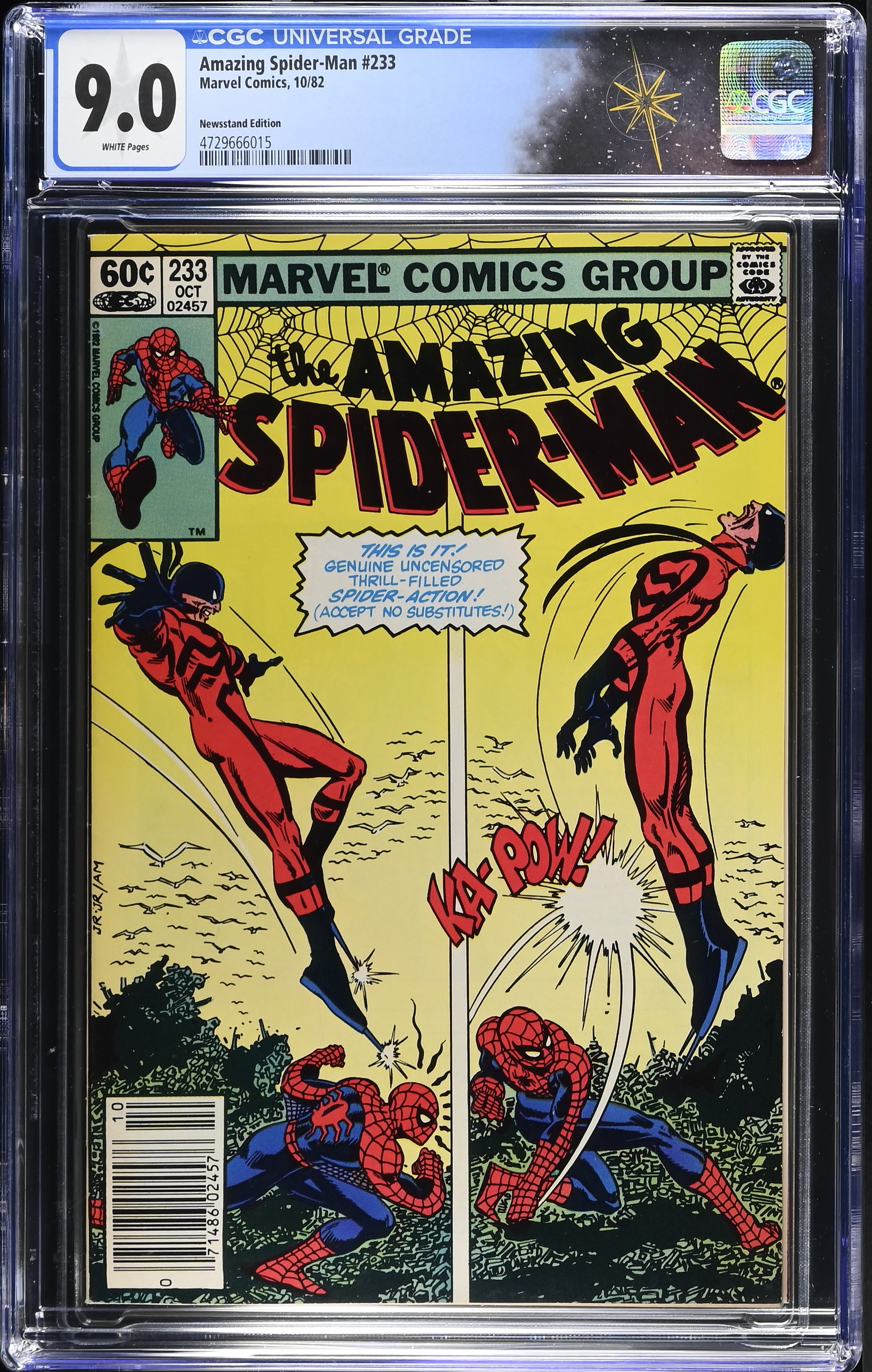 Amazing Spider-Man #233 CGC 9.0 Tarantula Appearance Newsstand Edition (Marvel Comics, 1982) White Pages