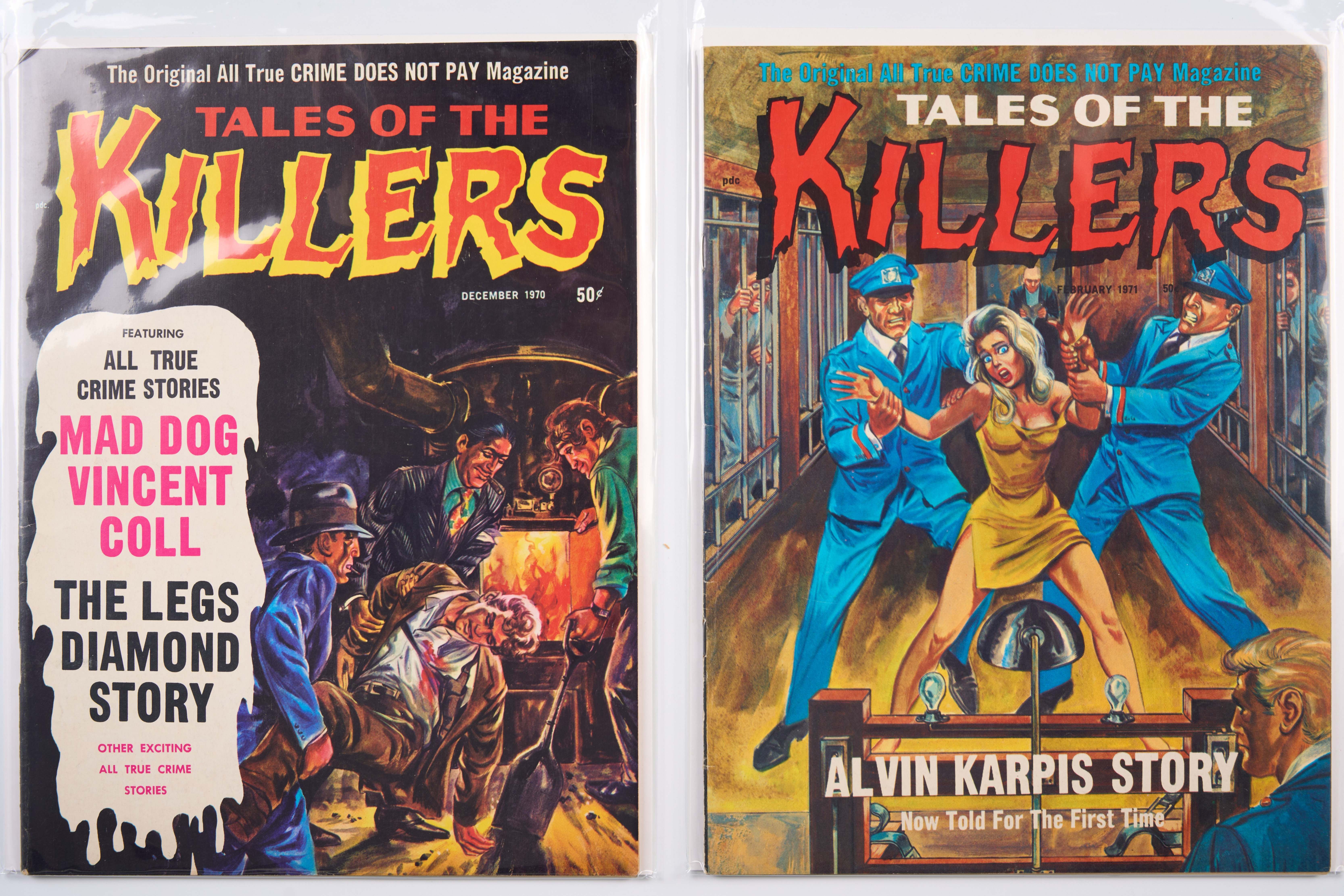 Tales of the Killers & Murder Tales Painted Covers by Bill Alexander (World Famous Periodicals, 1970-71) Total 4