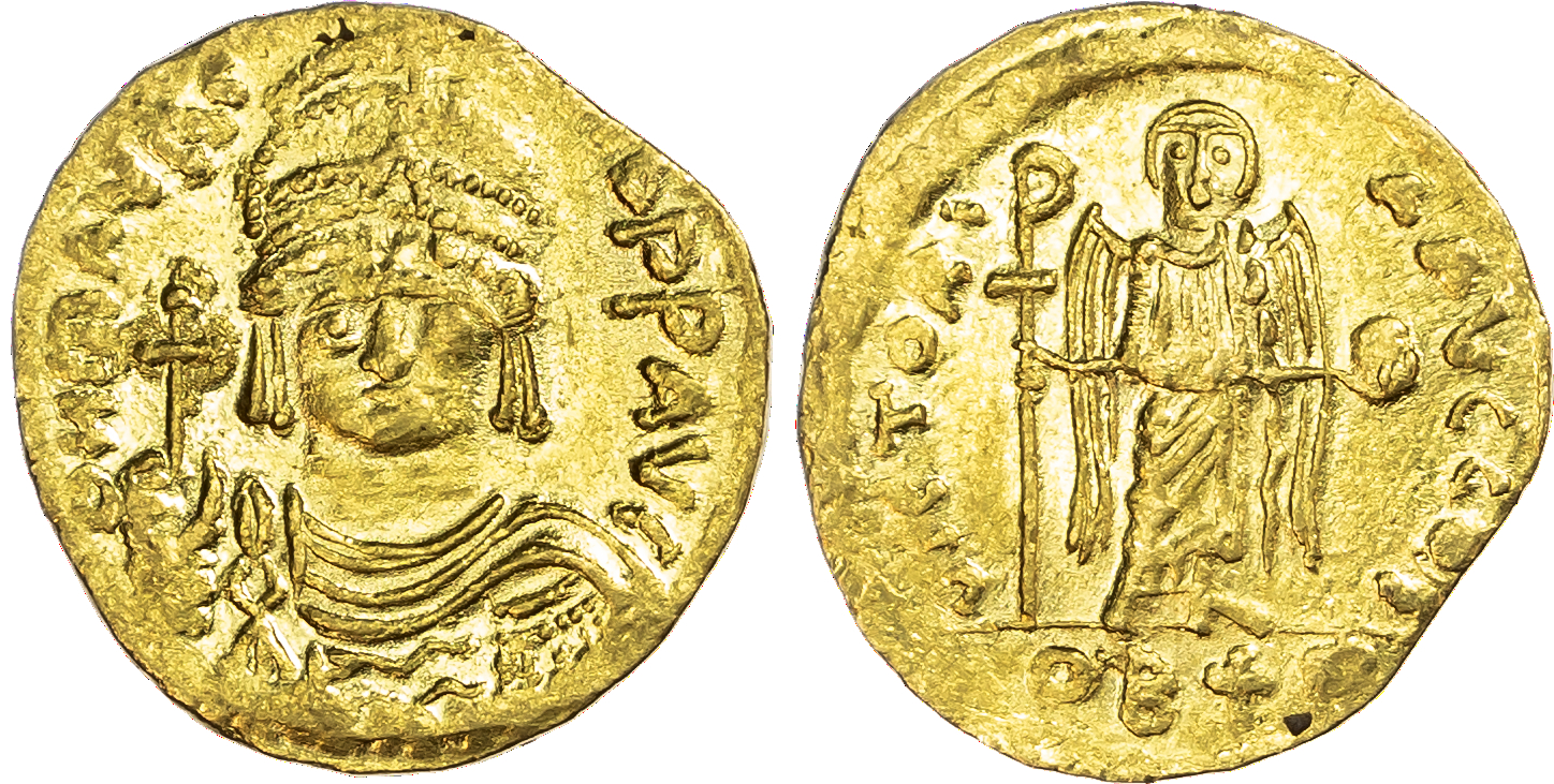 Maurice Tiberius (AD 582-602) AV Solidus, Constantinople, 4.08g.