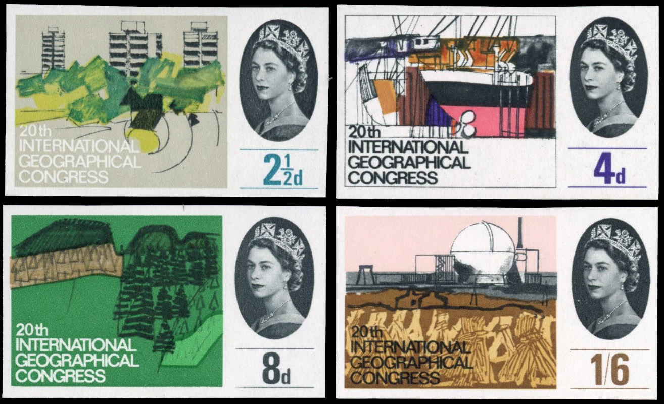 GB SG 651-4 1964 Geographical Conference imprimaturs