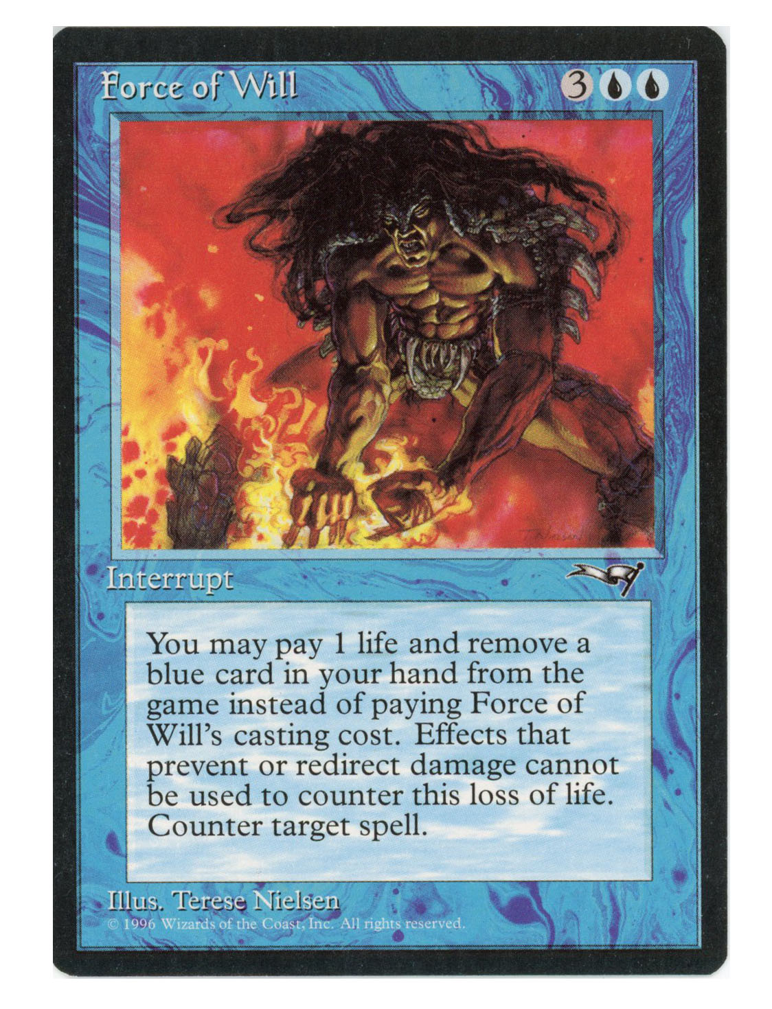Magic The: Gathering  - Force of Will   - Alliances  - Near Mint