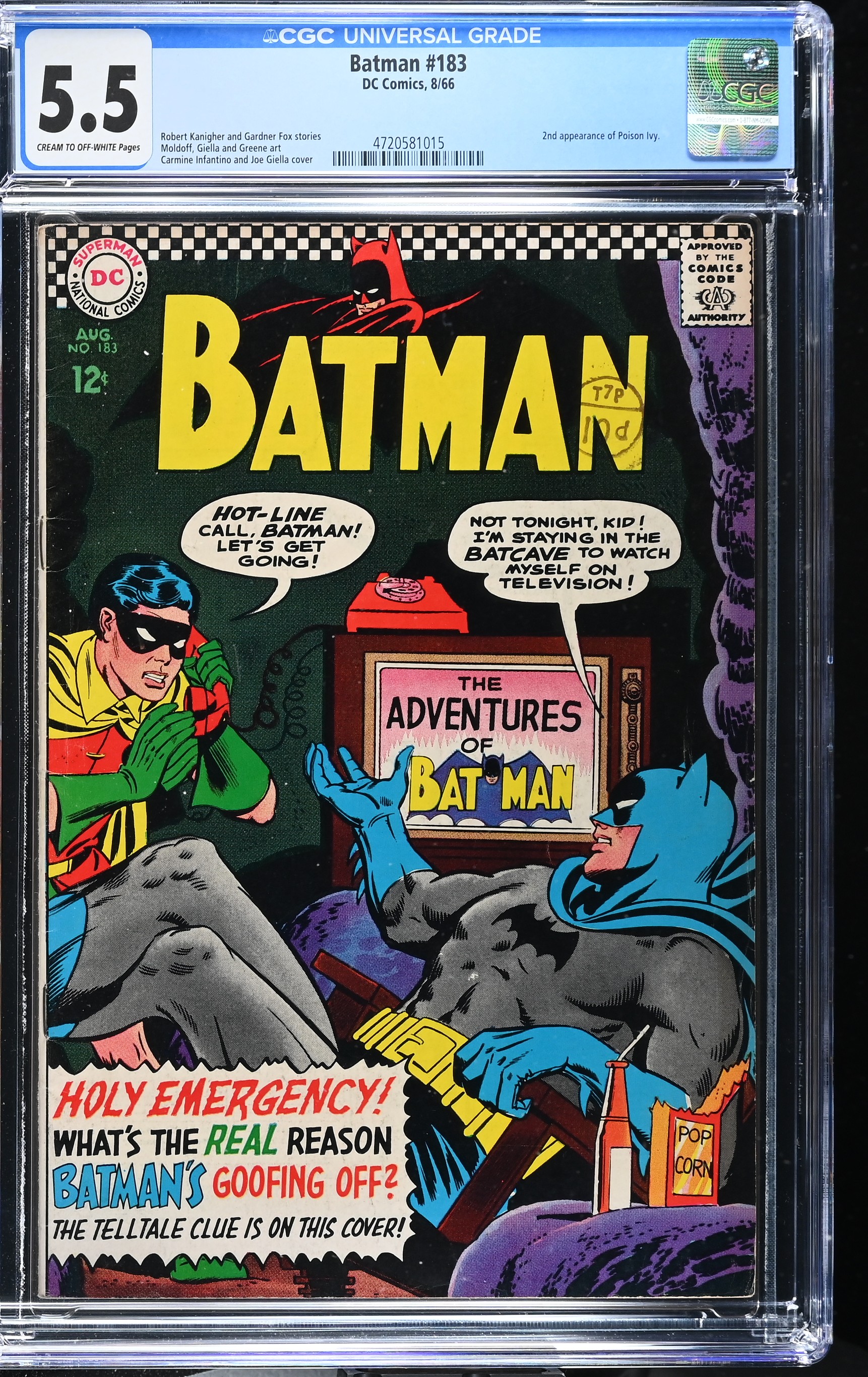 Batman #183 CGC 5.5 Second Appearance of Poison Ivy (DC Comics, 1967) Cream to Off-White Pages