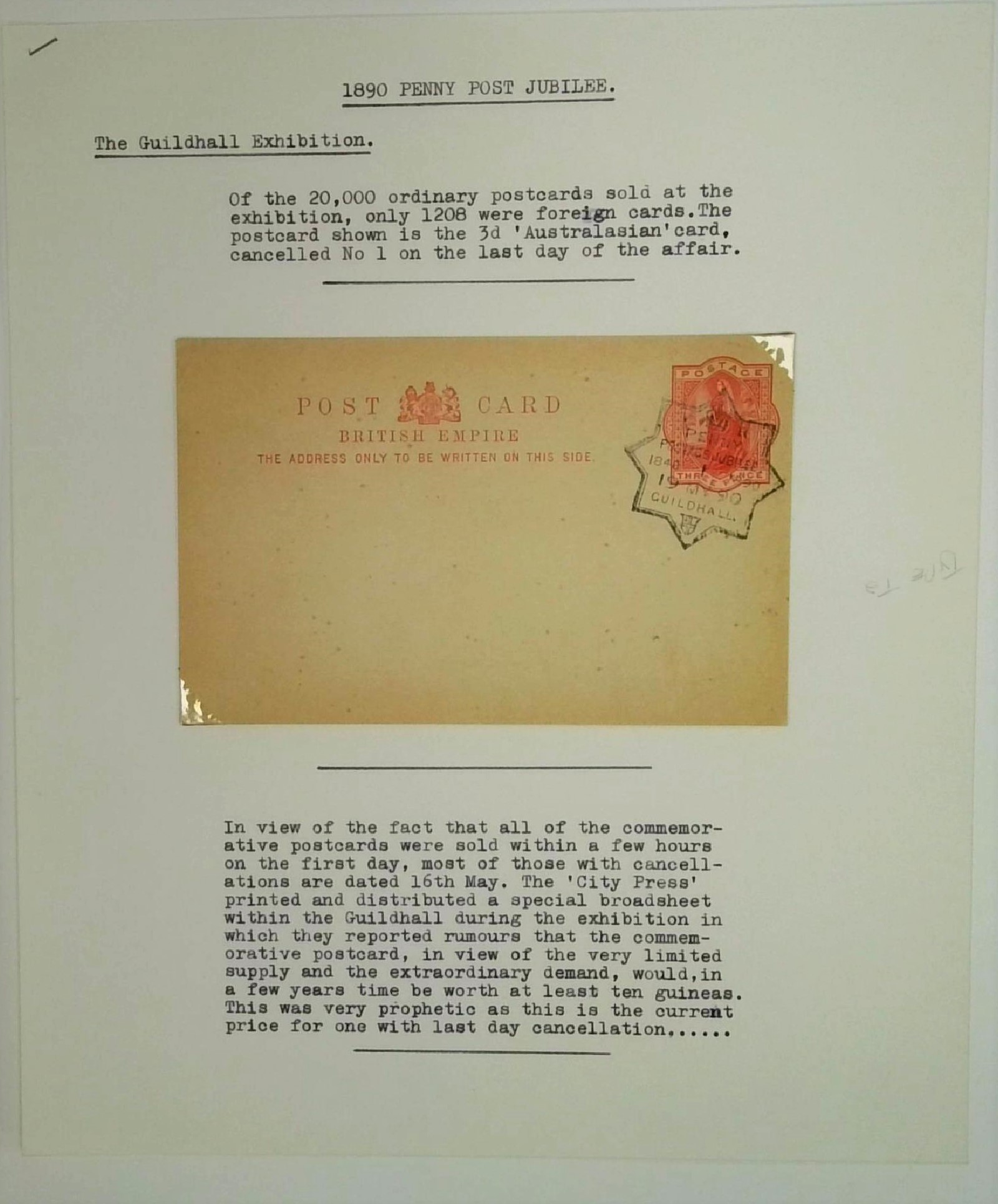 POSTAL HISTORY: collection related to 1890...