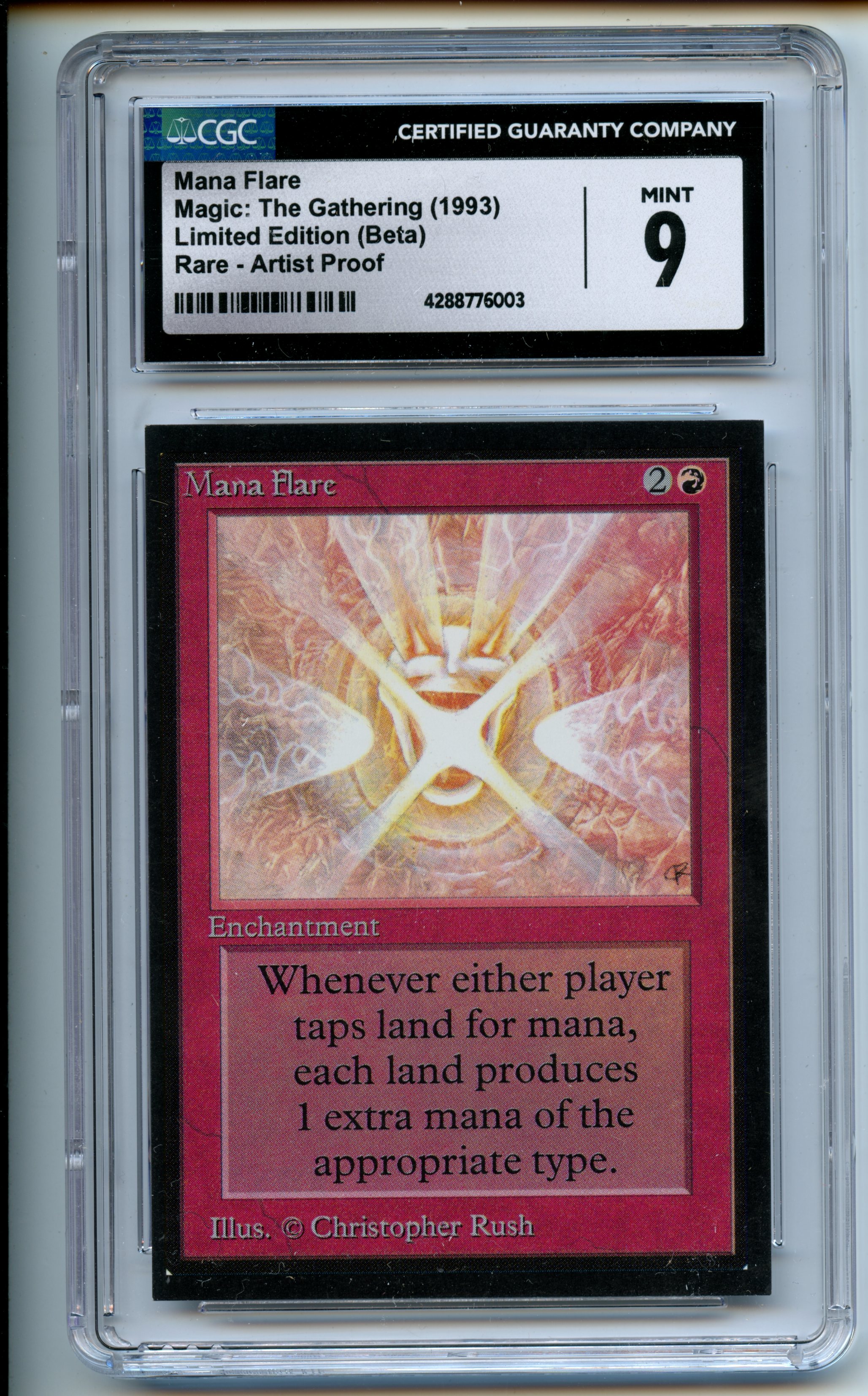 Magic: The Gathering - Mana Flare Artist Proof - Limited Edition Beta - CGC 9