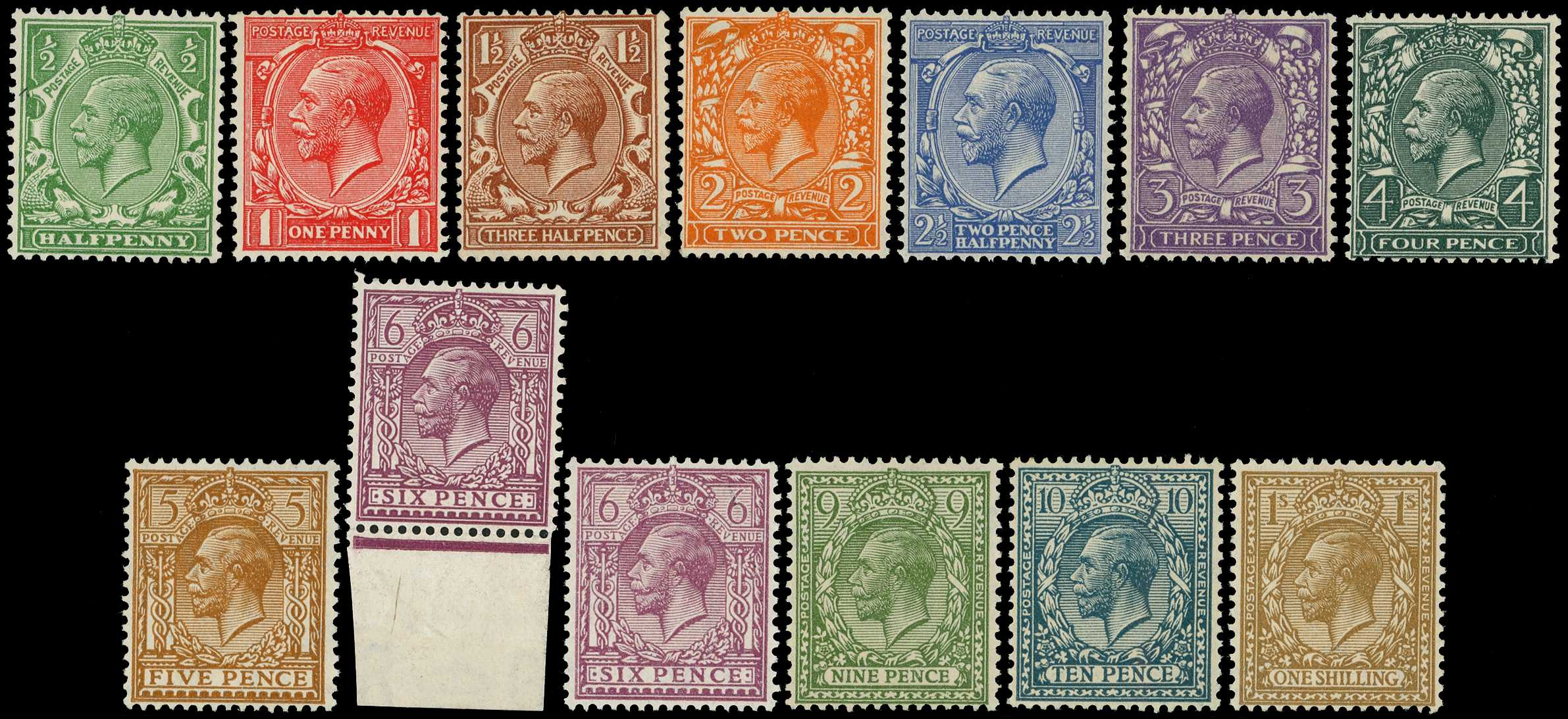 1924-6 Block Cypher set of twelve plus 6d...
